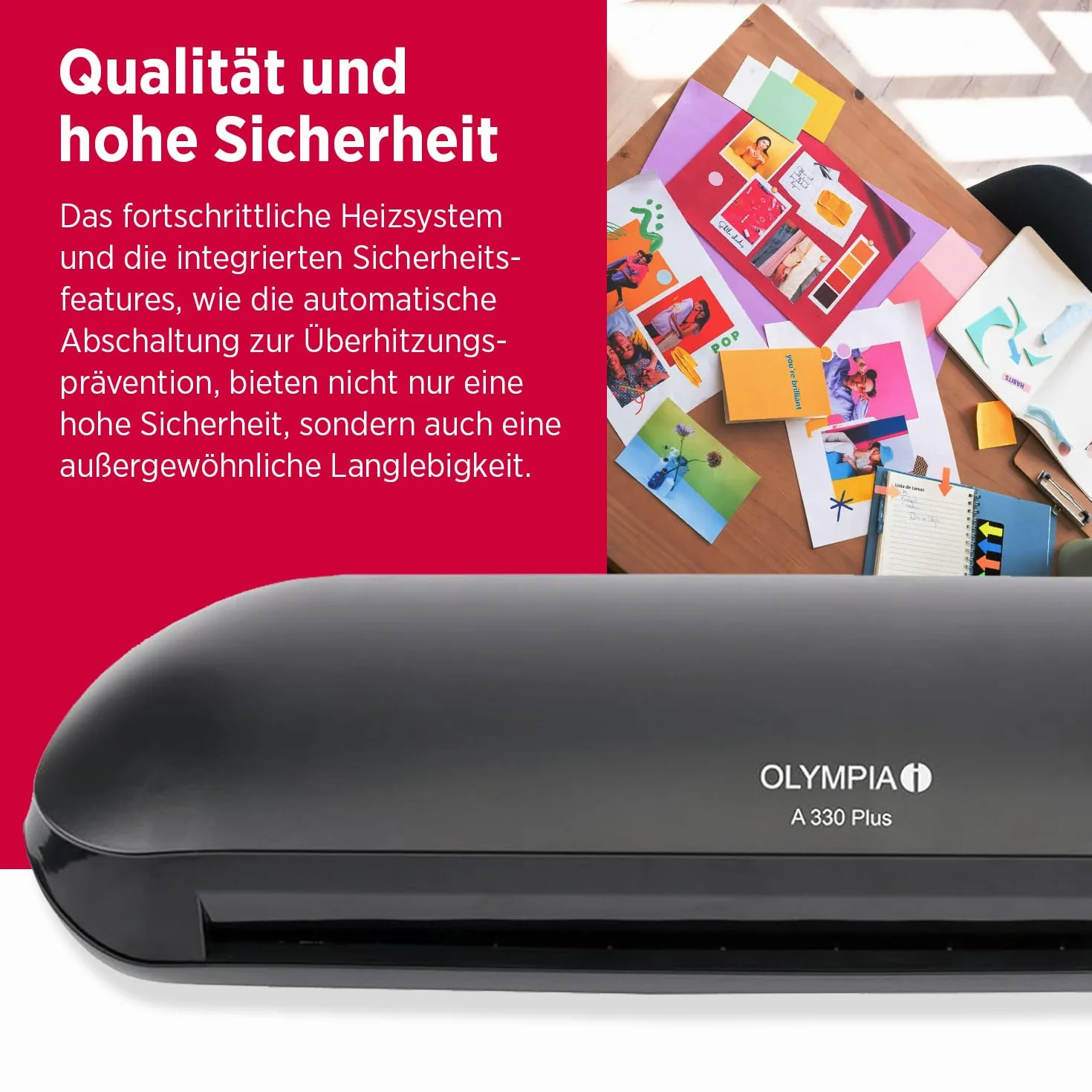 Olympia A 330 Plus Plastifieuse 4 en 1 Noir