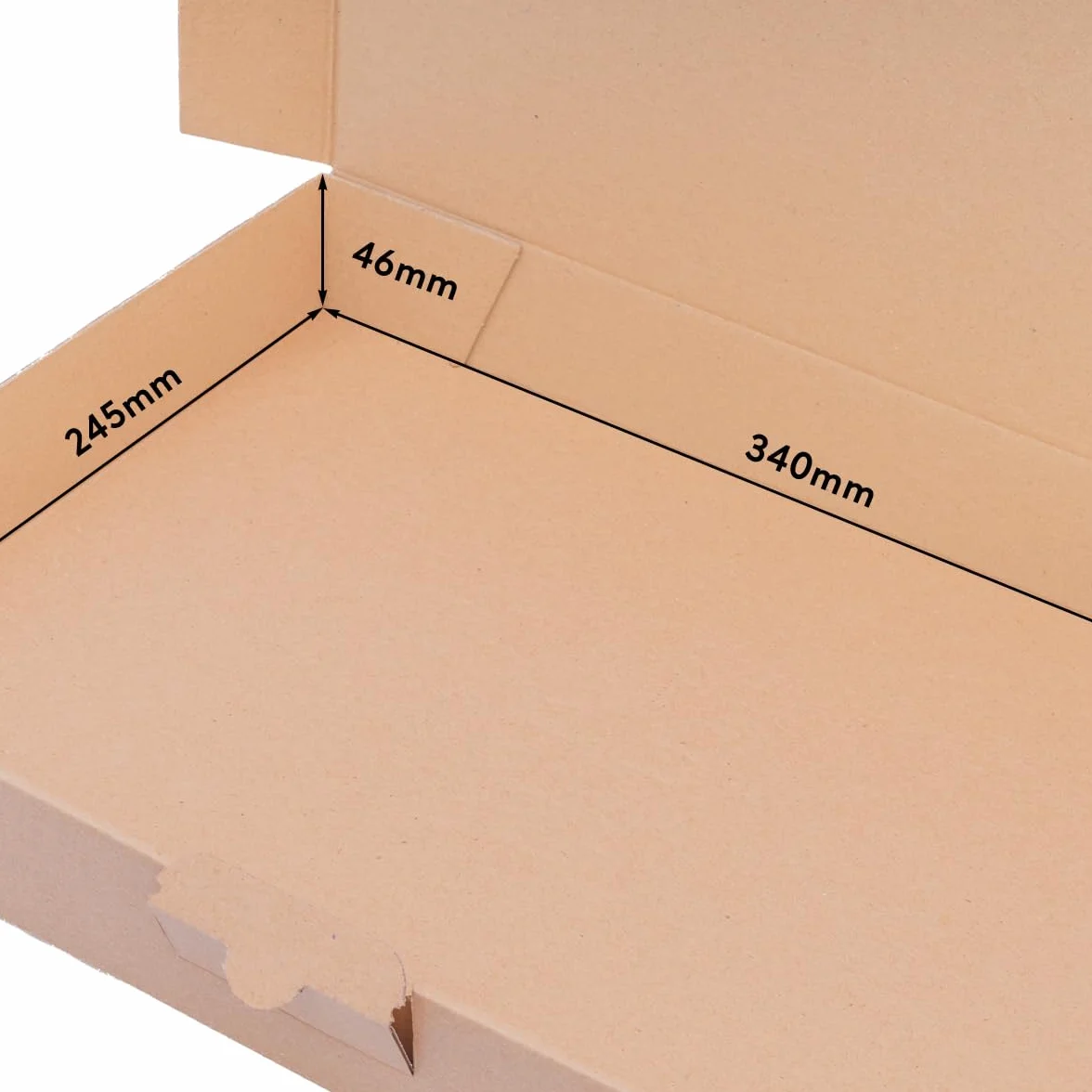 Boîtes d'expédition extra-plats 350 x 250 x 50 mm brun carton pliant simple cannelure MB-5