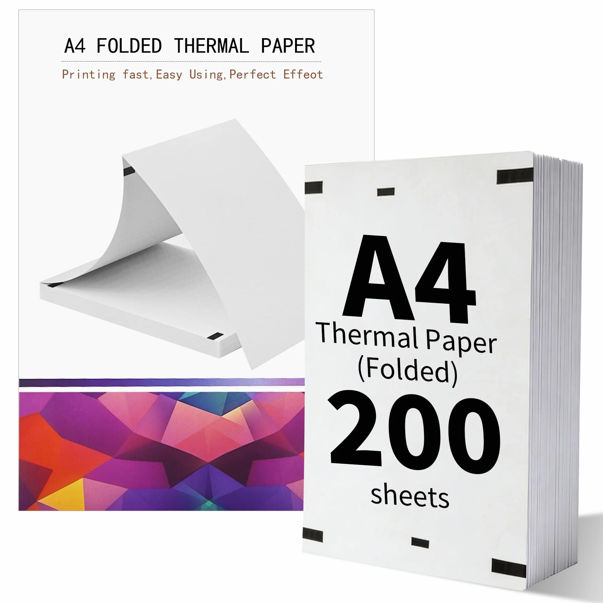 Thermopapier A4 200 Blatt, 210 x 297mm, BPA-frei, Kompatibel mit Thermodruckern