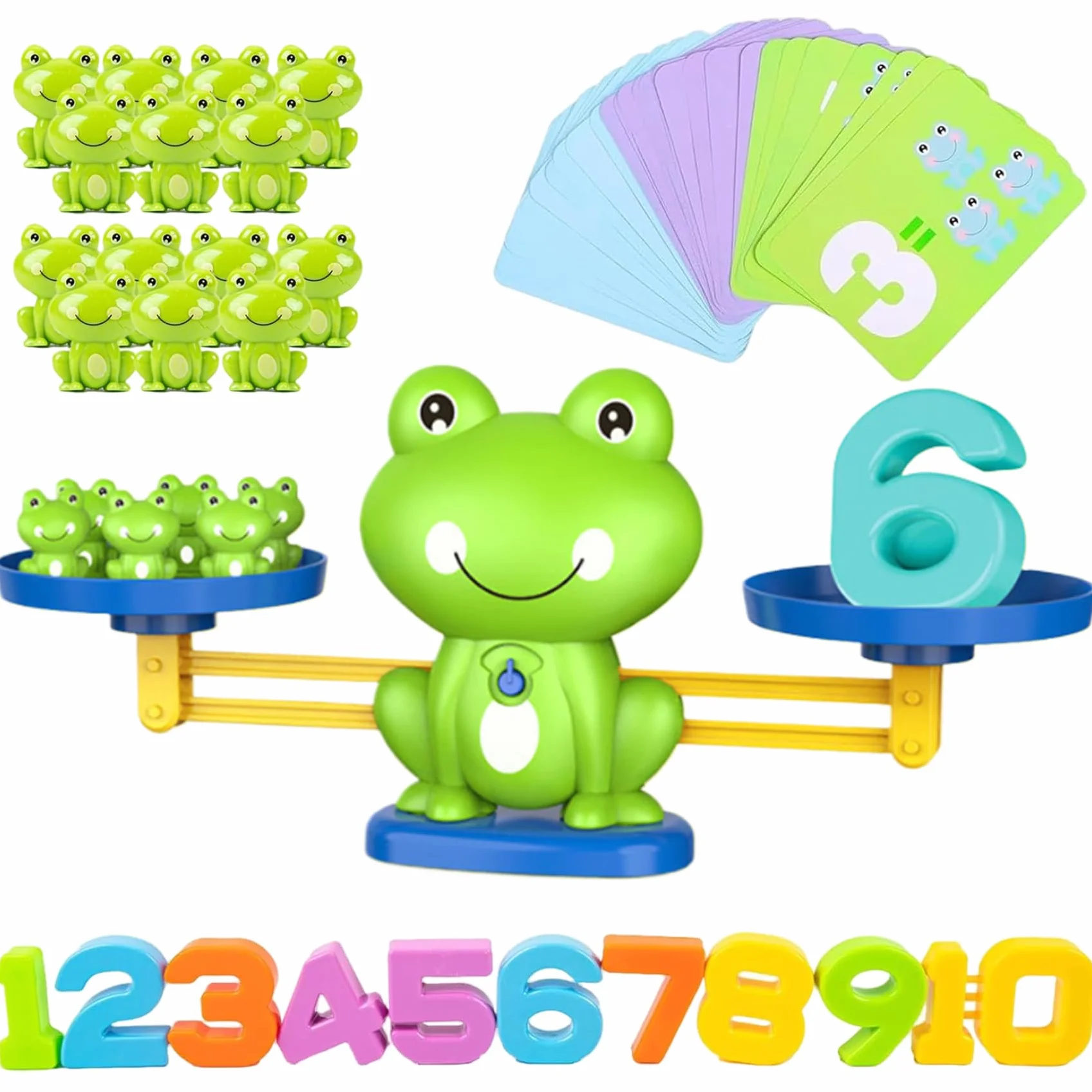 Jeu d'équilibre grenouille, balance en plastique, jouets éducatifs de comptage pour enfants 3 ans et plus