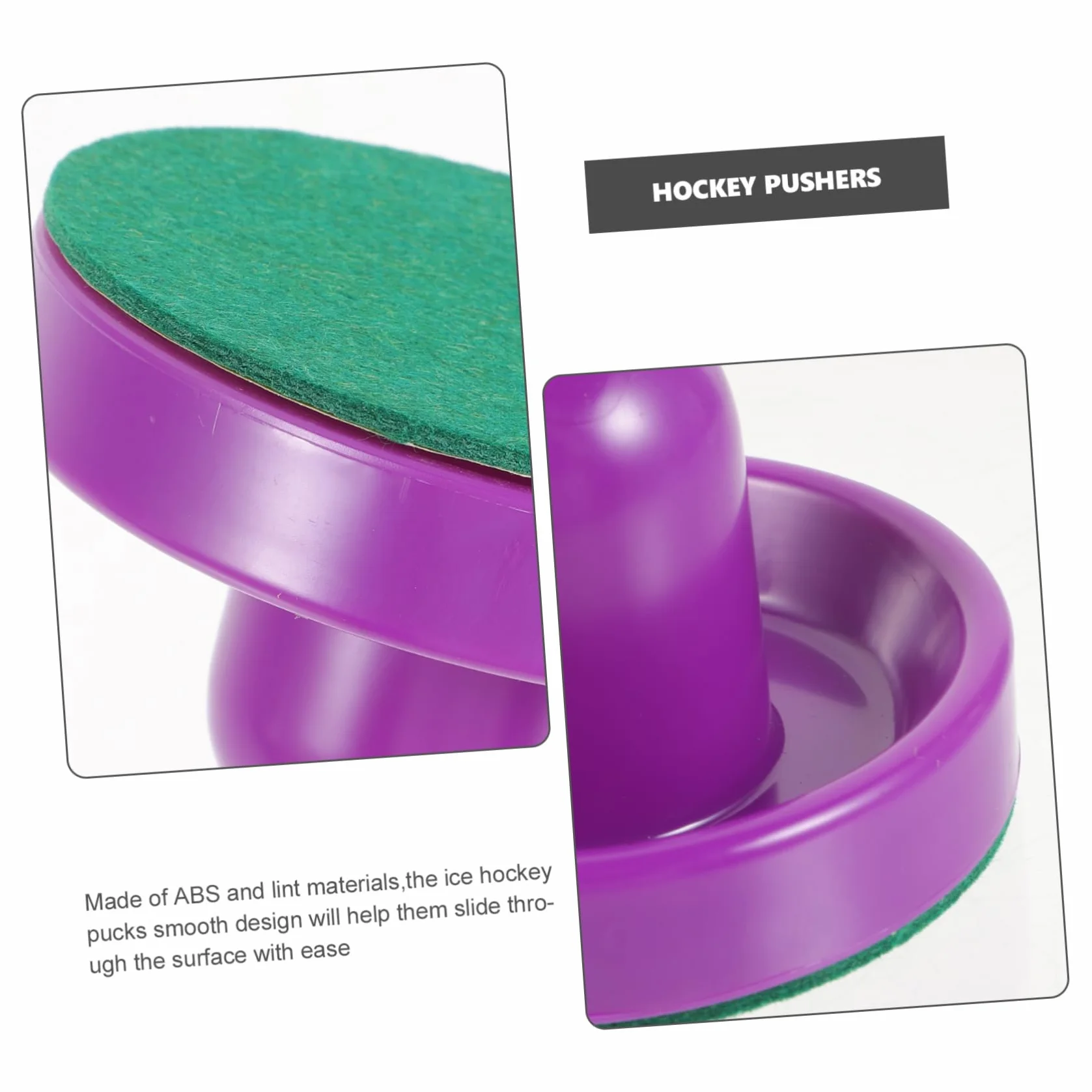 Set de Palets de Hockey Table Ronds Pousseur en Abs Lisse