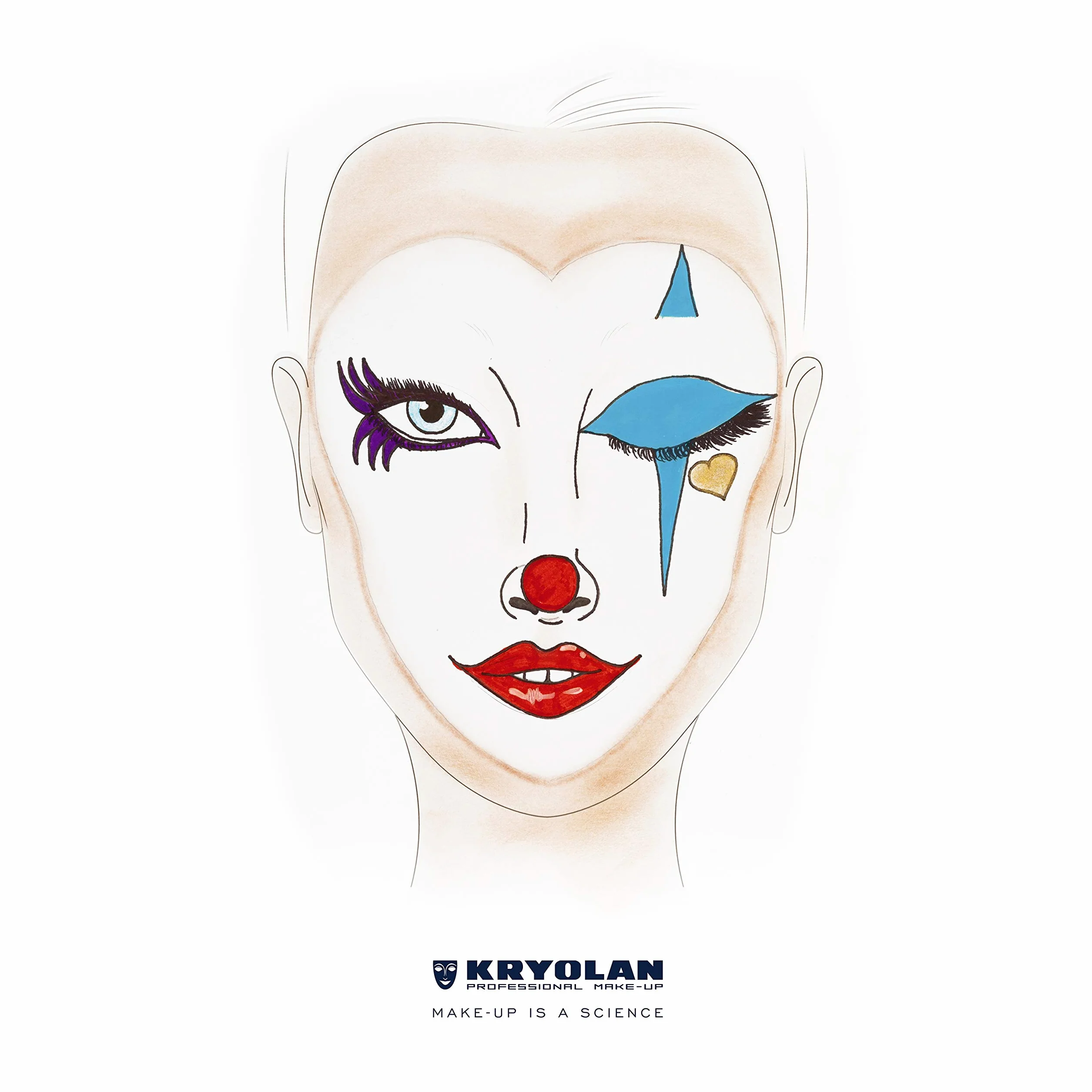 Kryolan Pintura Water Color Maquillage 25 ml Noir Lavable Végétalien Sans parfum