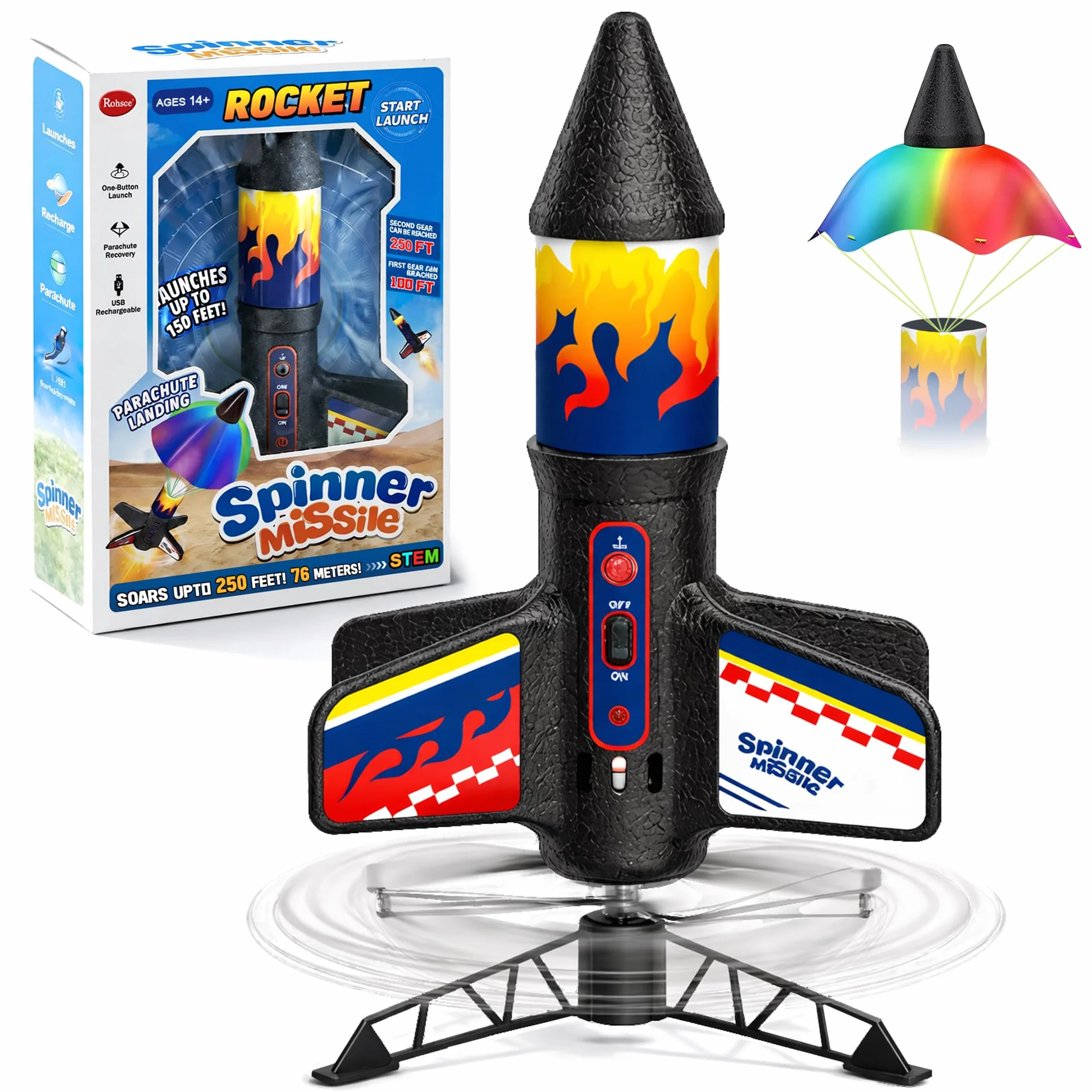 Kit de fusée modèle avec Lanceur, fusée vol Ultra-Haut, Jouet extérieur Enfants 8-12 Ans