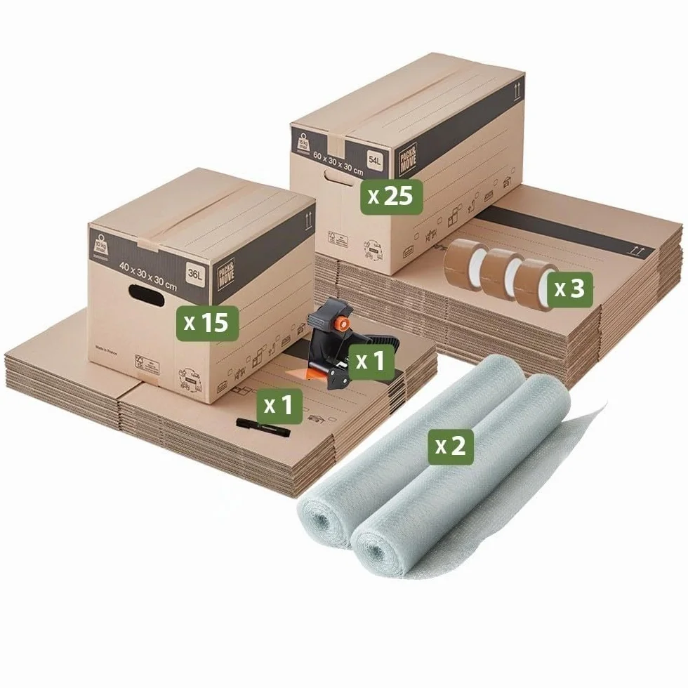 Kit déménagement T3/T4 avec marqueur noir et adhésifs