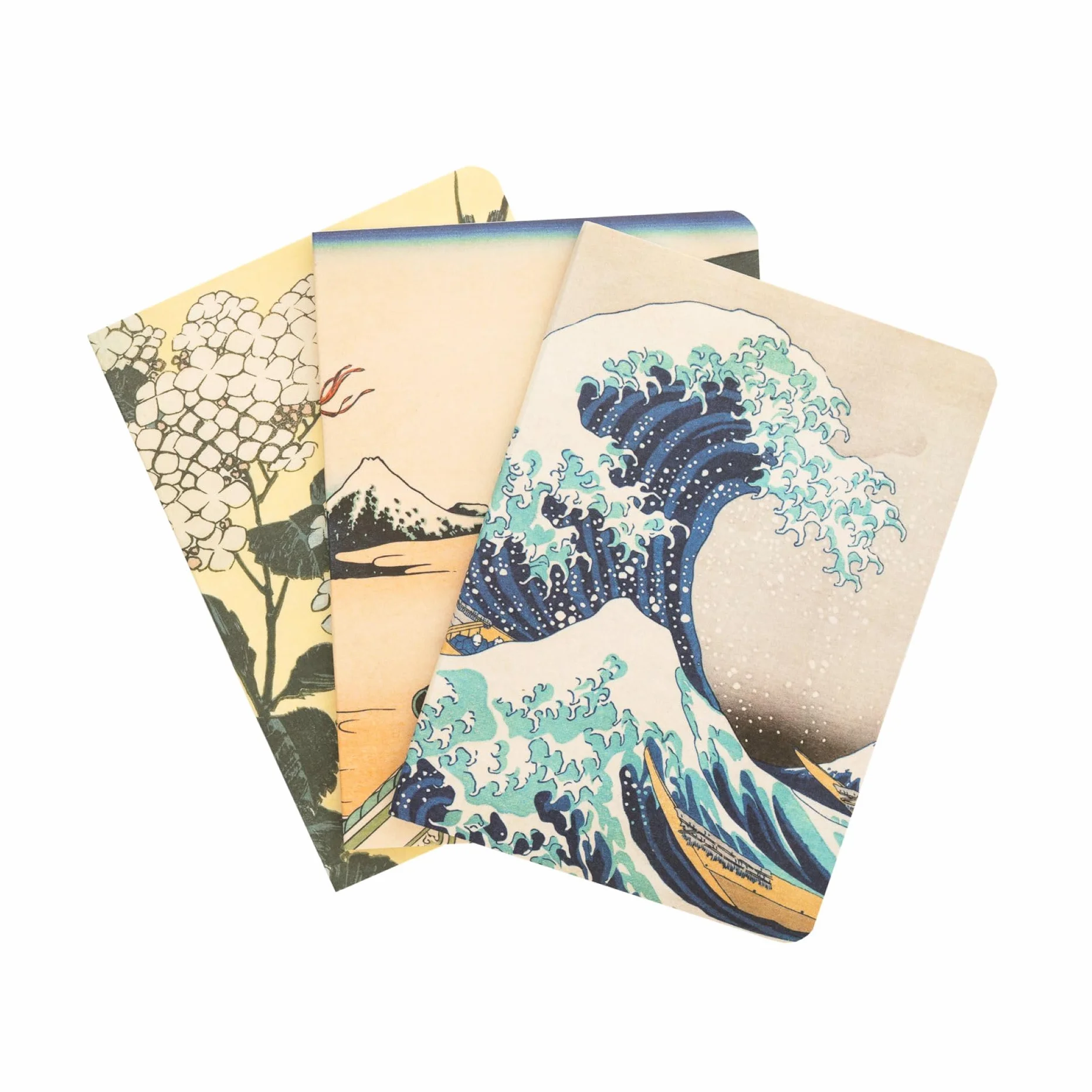 Grupo Erik Lot de 3 Carnets Hokusai A6 Carnet de Notes