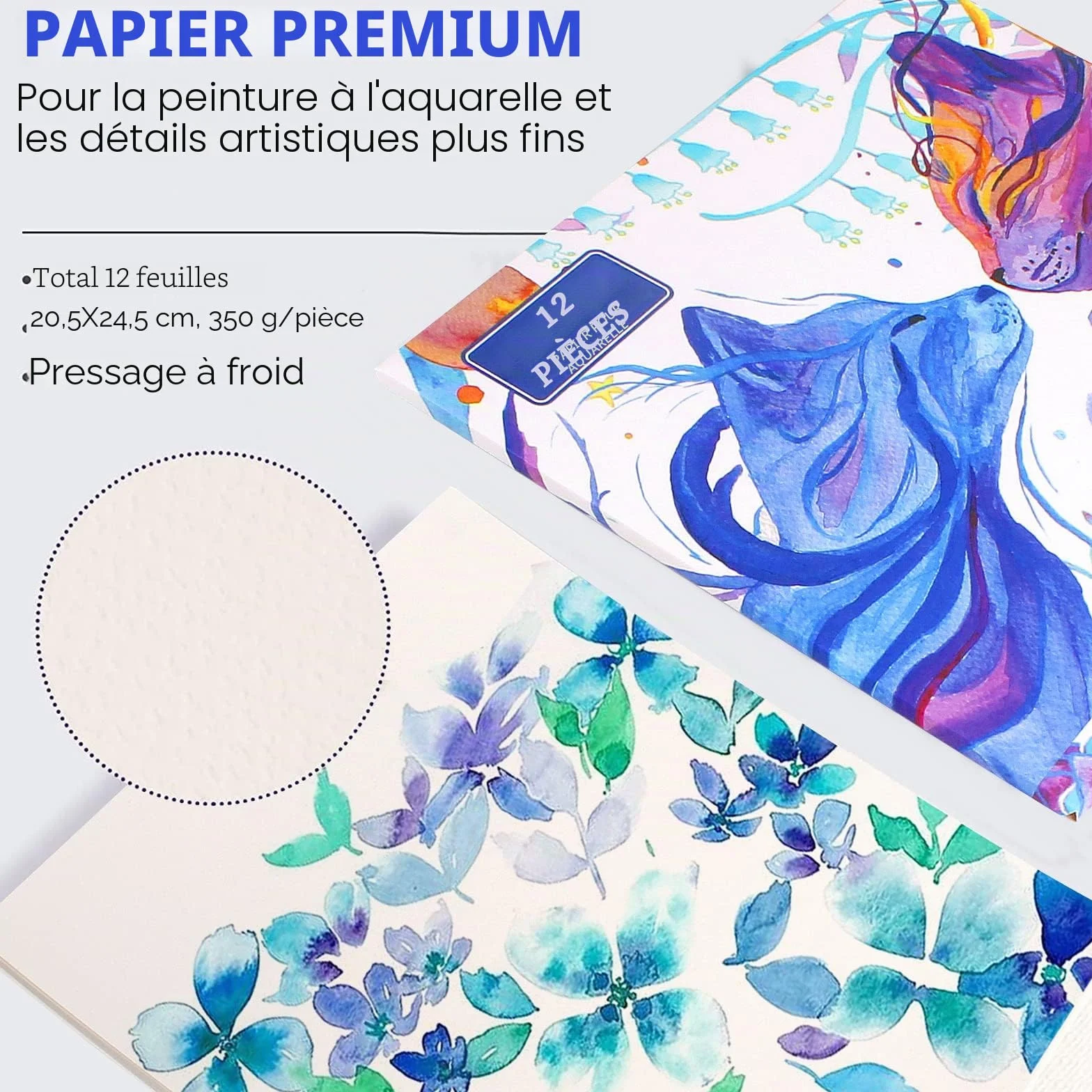 Lyuvie 120 Couleurs Aquarelle Peinture Métallique Fluorescentes Macarons
