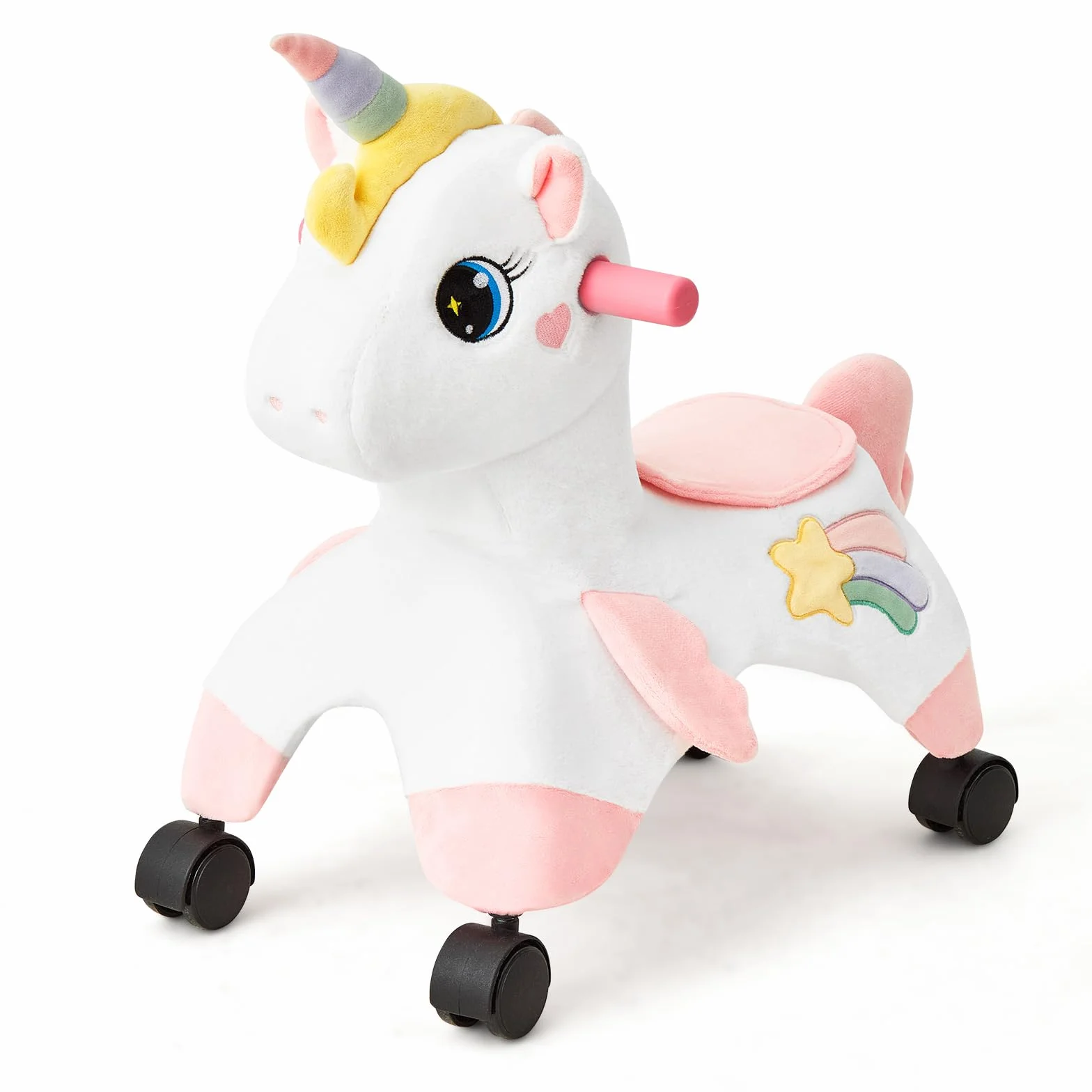 FUNLIO Licorne Porteur Enfant 1-3 ans Roues Pivotantes 360° Développer Équilibre Coordination Intérieur Extérieur Facile Assembler