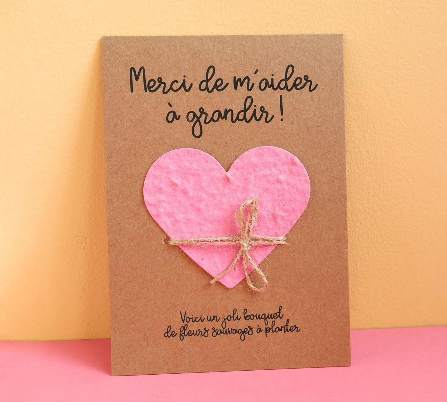 Carte cadeau nounou maîtresse ATSEM coeur à planter