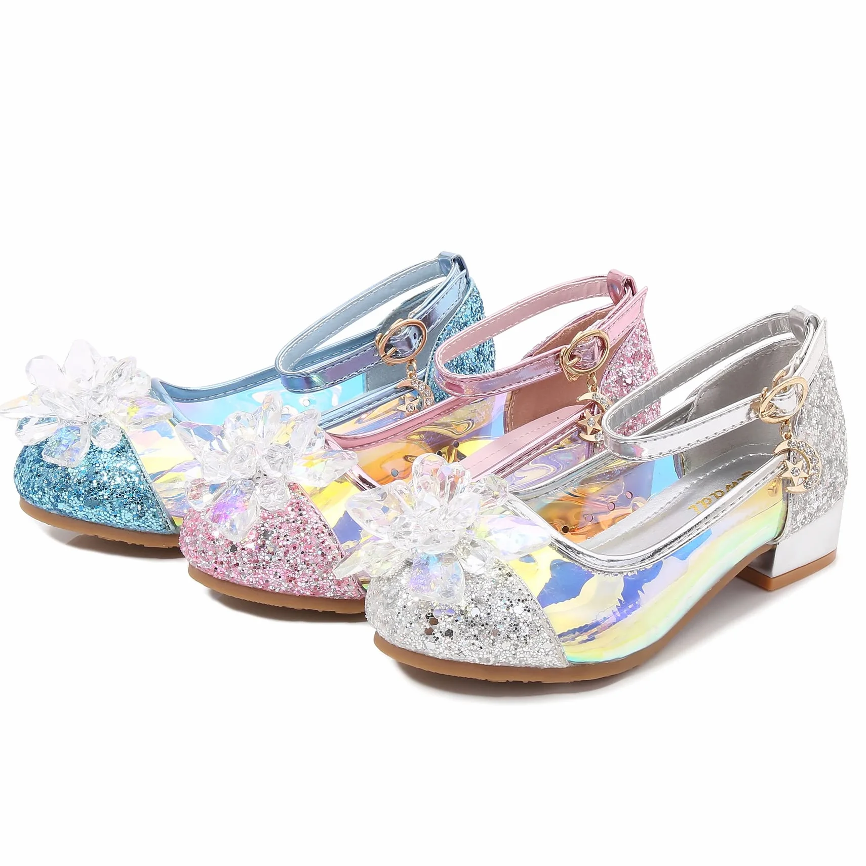 Sandales à Talon Cosplay Boucle Princesse Enfants Chaussures pour Déguisement