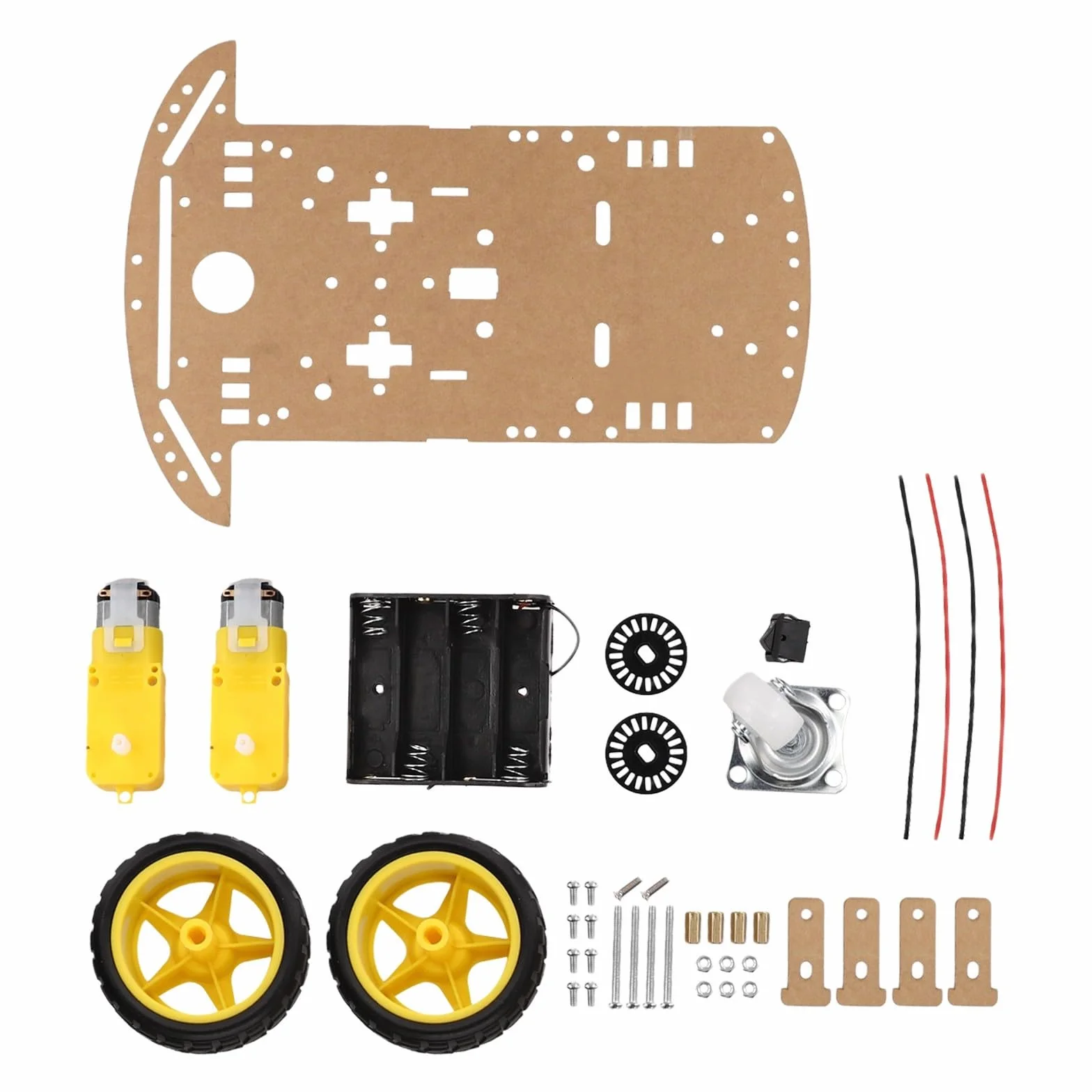 Kit de châssis de voiture robot 2WD avec encodeur de vitesse, moteurs à engrenages 48:1, plastique métal pour Arduino