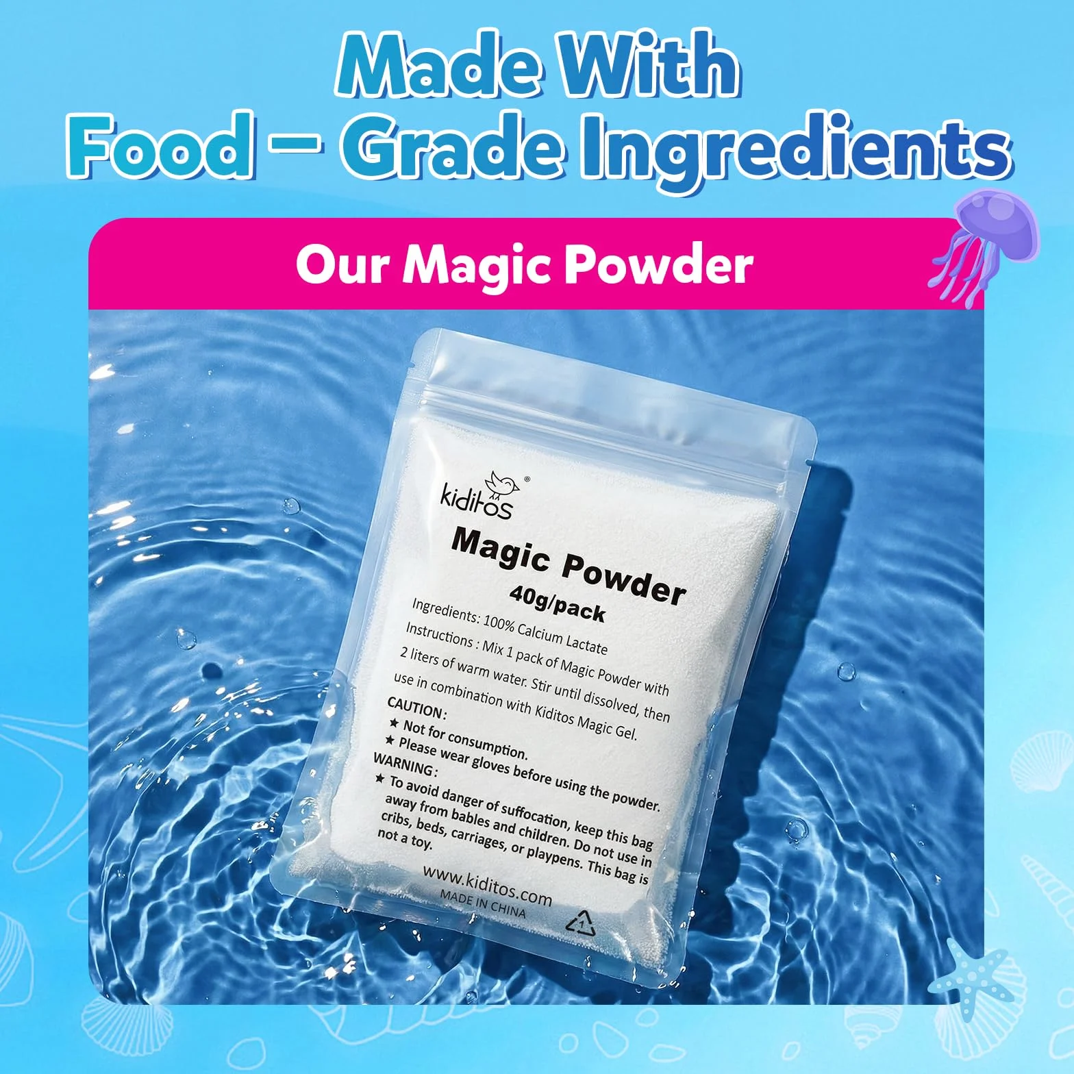 Magic Water Elf Lot de 5 Recharges Poudre Gel d'Eau Aqua Fairy
