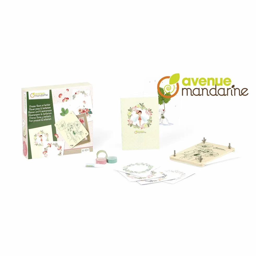 MY MANDARINE CO175C Boite créative Presse fleurs et herbier 6 ans+