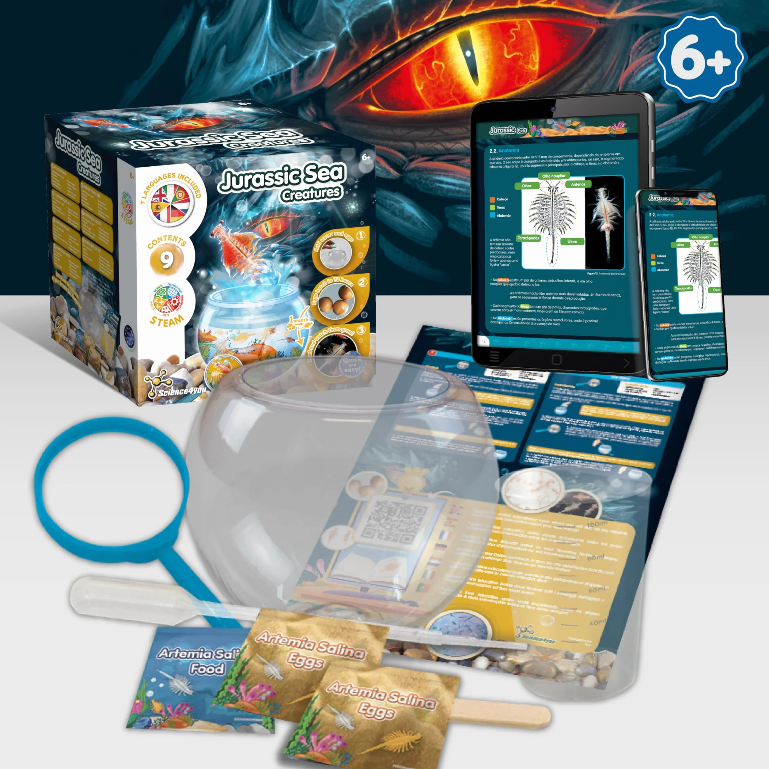 Science4you Créatures Marines Jurassiques pour Enfants - Écosystème Aquarium avec Dragons d'Eau, Jouet 5+ Ans