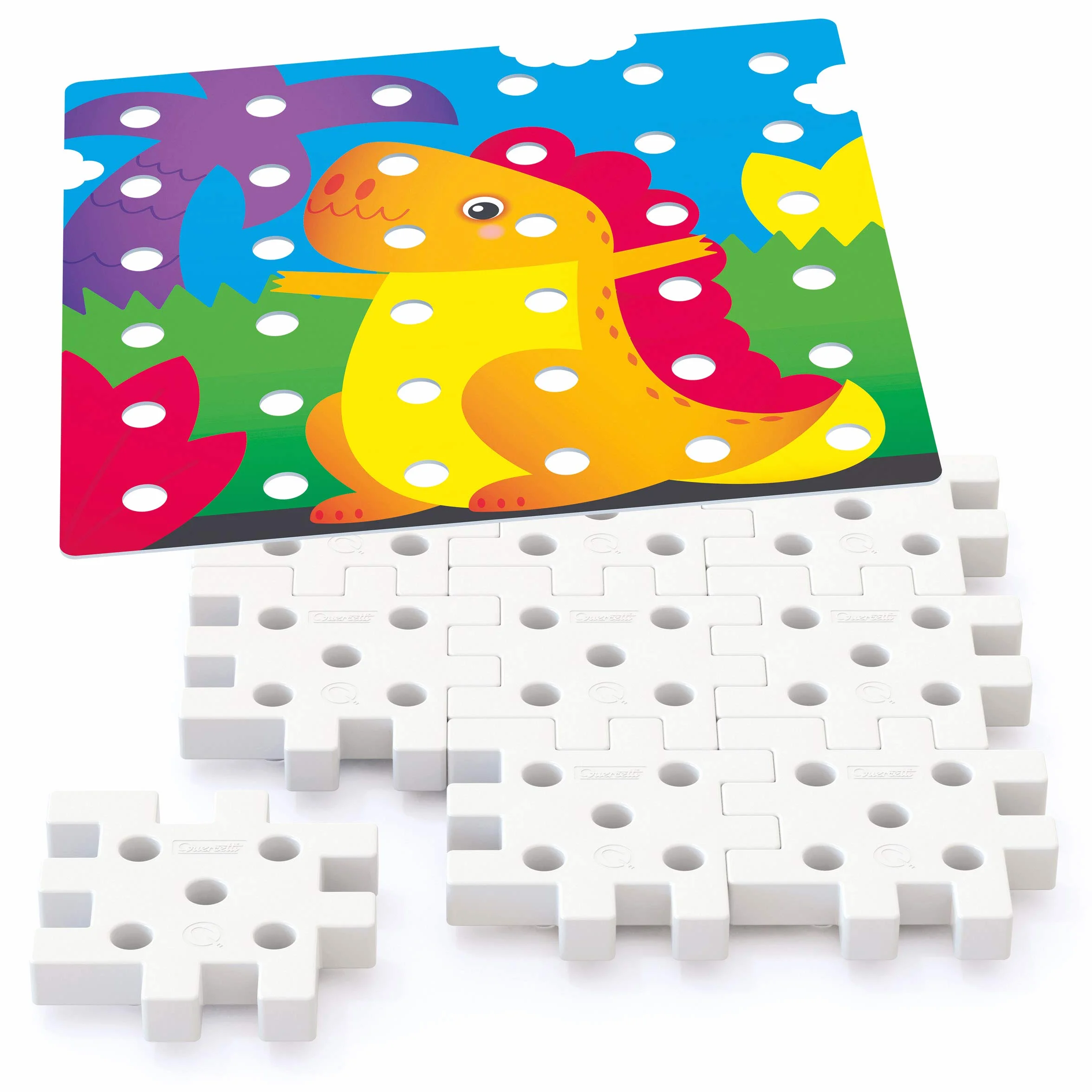 Quercetti Jumbo Peggy 45 pcs Jeux de Construction Mosaique Enfant 2 Ans + Motricité Fine Made in Italy