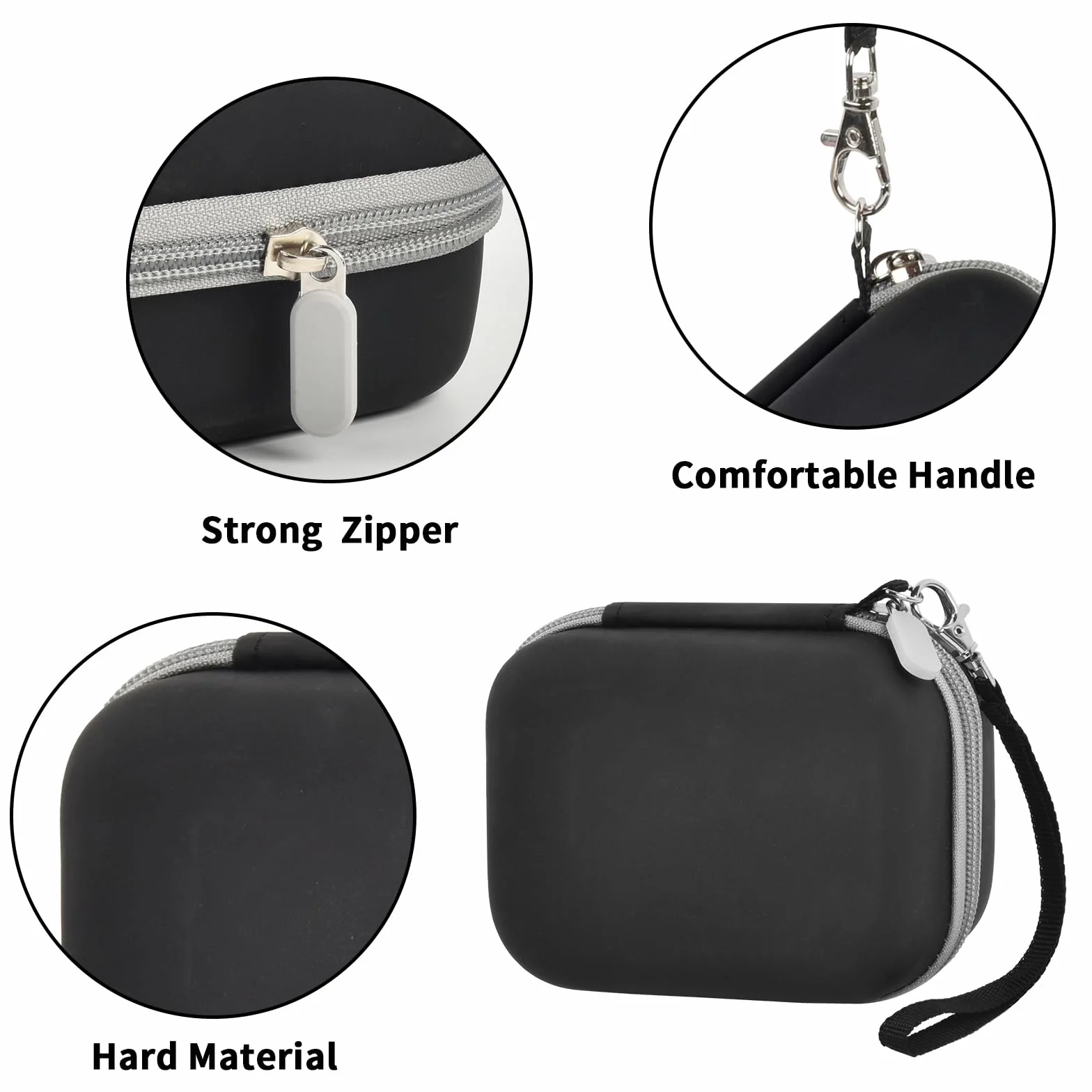 ANKHOH Étui pour étiqueteuse Memoking T02 Phomemo M02 M02S M02 Pro Q30S Ponek Mini imprimante de poche noir