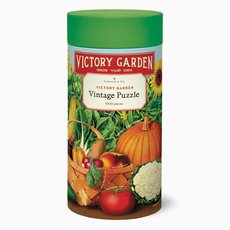Cavallini 1000 Piece Puzzle, Vintage Victory Garden (PZL/VG)