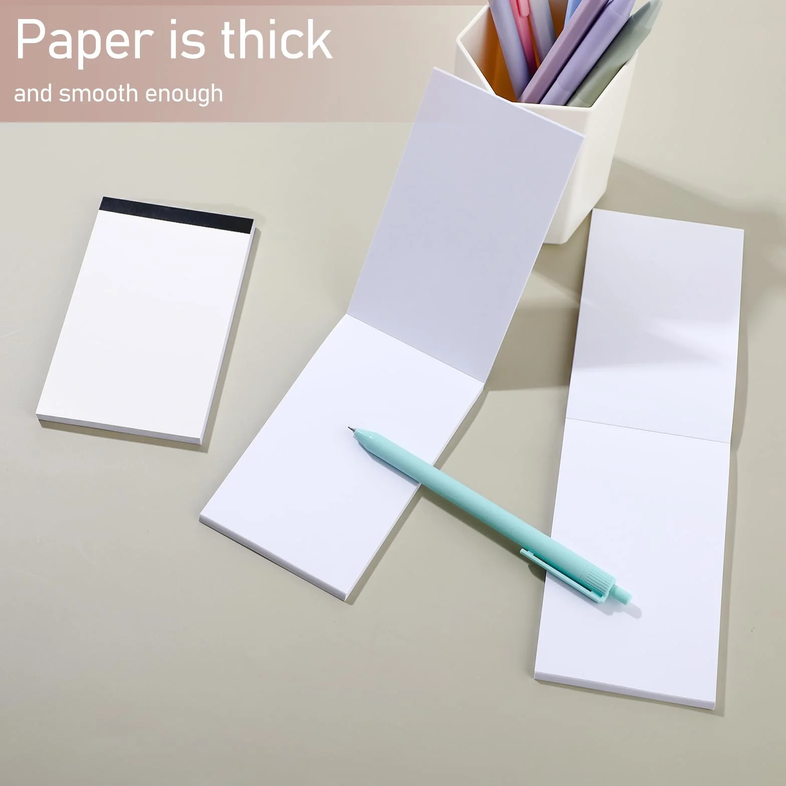 Amaxiu Lot de 6 blocs notes vierges 7.5 x 12.5 cm 300 feuilles