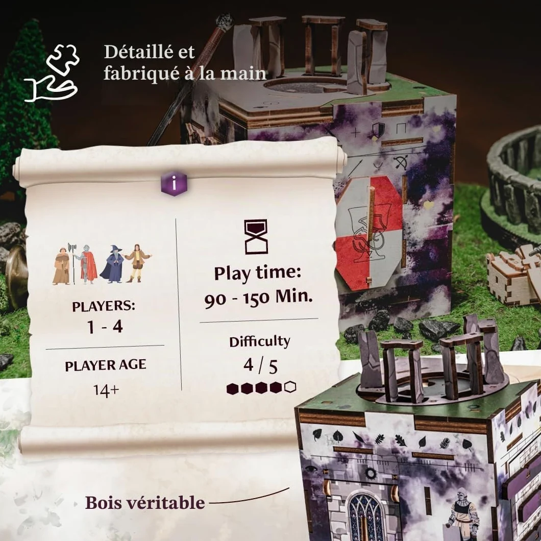 INSCAPE Cluebox Stonehenge Legacy Puzzle interactif 3D en bois avec mécanismes secrets – Vivez le jeu Escape Room – Idéal pour les fans de puzzle et les adultes