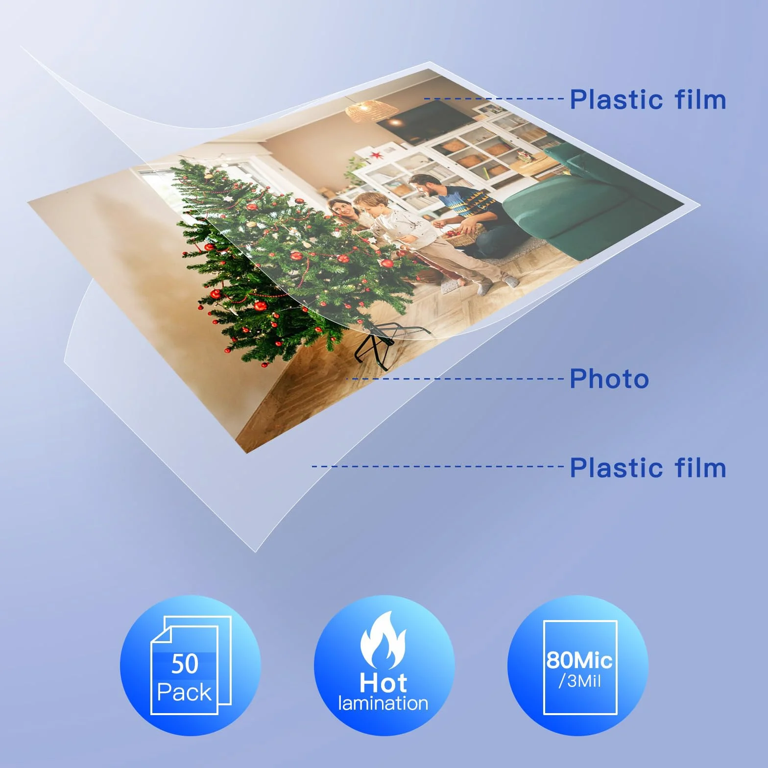 Feuilles Plastifieuse 160 Microns A4 A5 A6 Transparentes Thermique