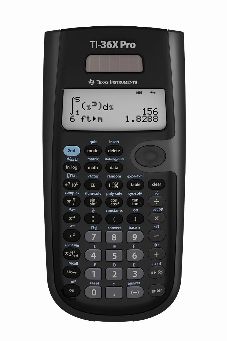 Texas Instruments TI-36X Pro Calculatrice Scientifique Noir