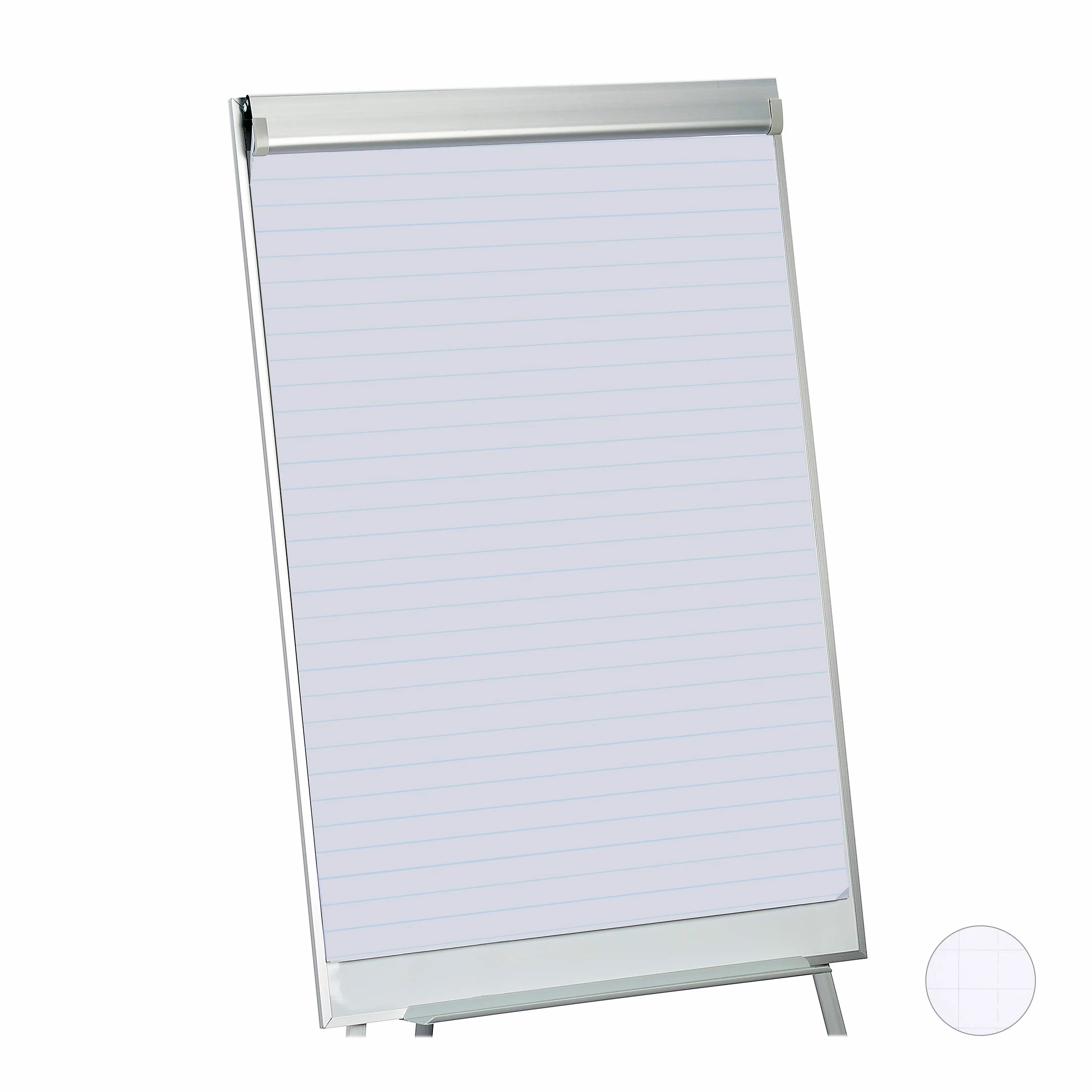Relaxdays Papier de Présentation Rouleau Pages à Lignes 50 Feuilles 60 g/m² 6 Perforation 57,5x81 cm Blanc