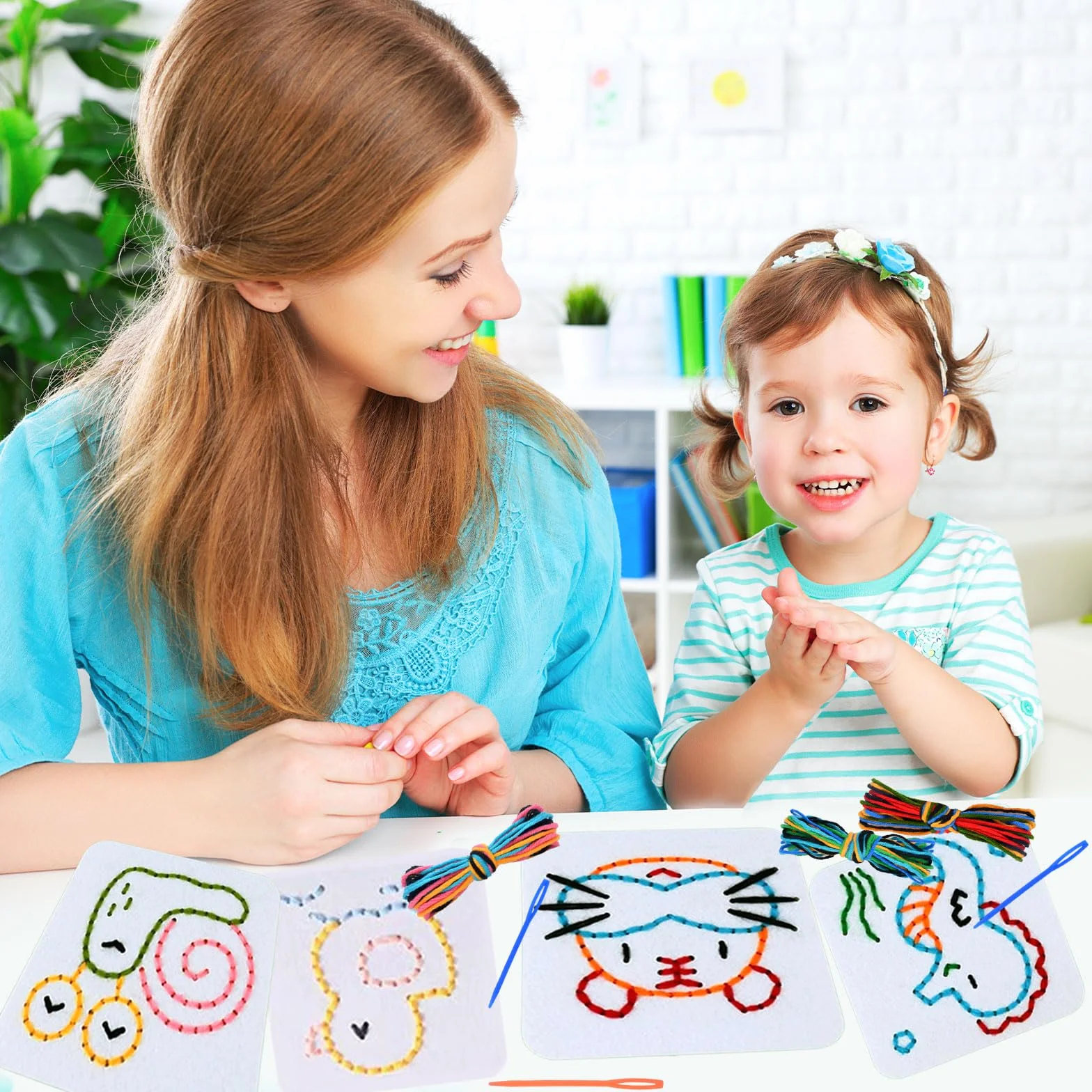 Jouets à Lacer pour Enfants 2-7 ans, Jeux de Couture Sensoriels, Motricité Fine, Cadeaux