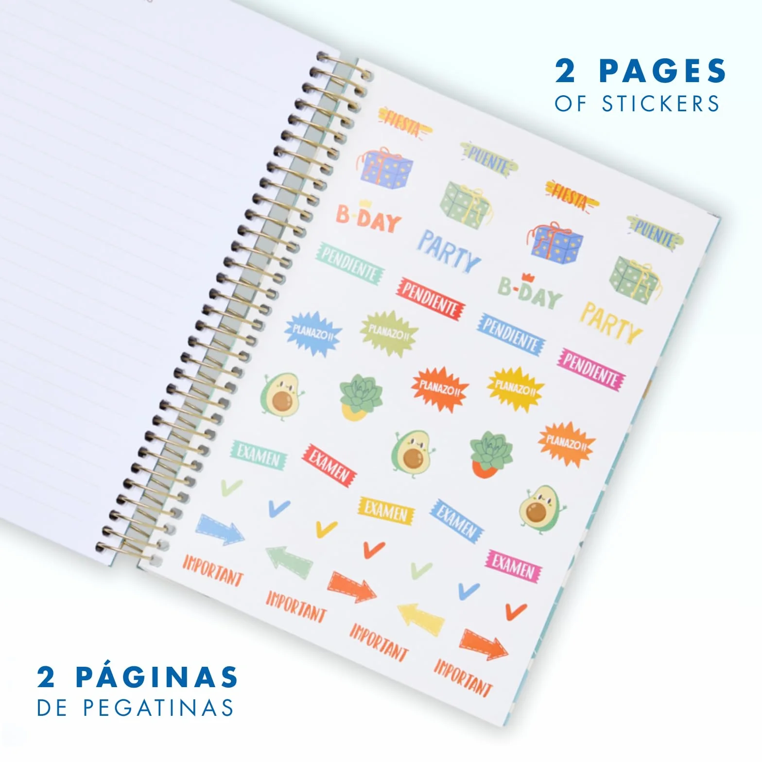 Agenda Scolaire 2026 2027 A5 15x21 cm Couverture Rigide Fermeture Spirale Élastique Langues ESP ENG FRA ALL Savanna
