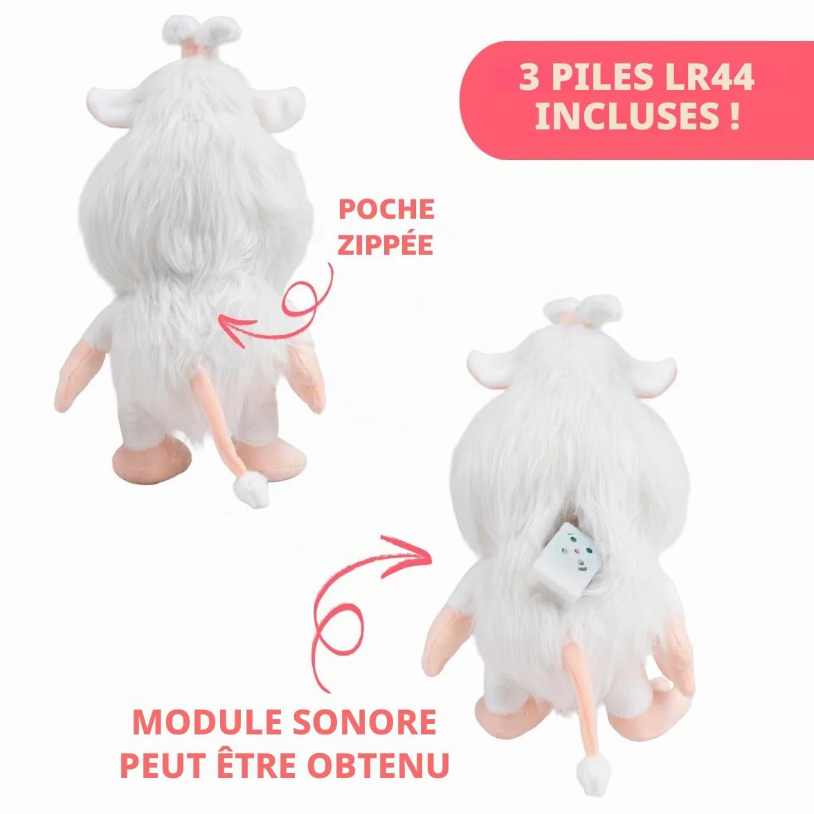 Booba peluche parlant 34 cm jouet interactif officiel