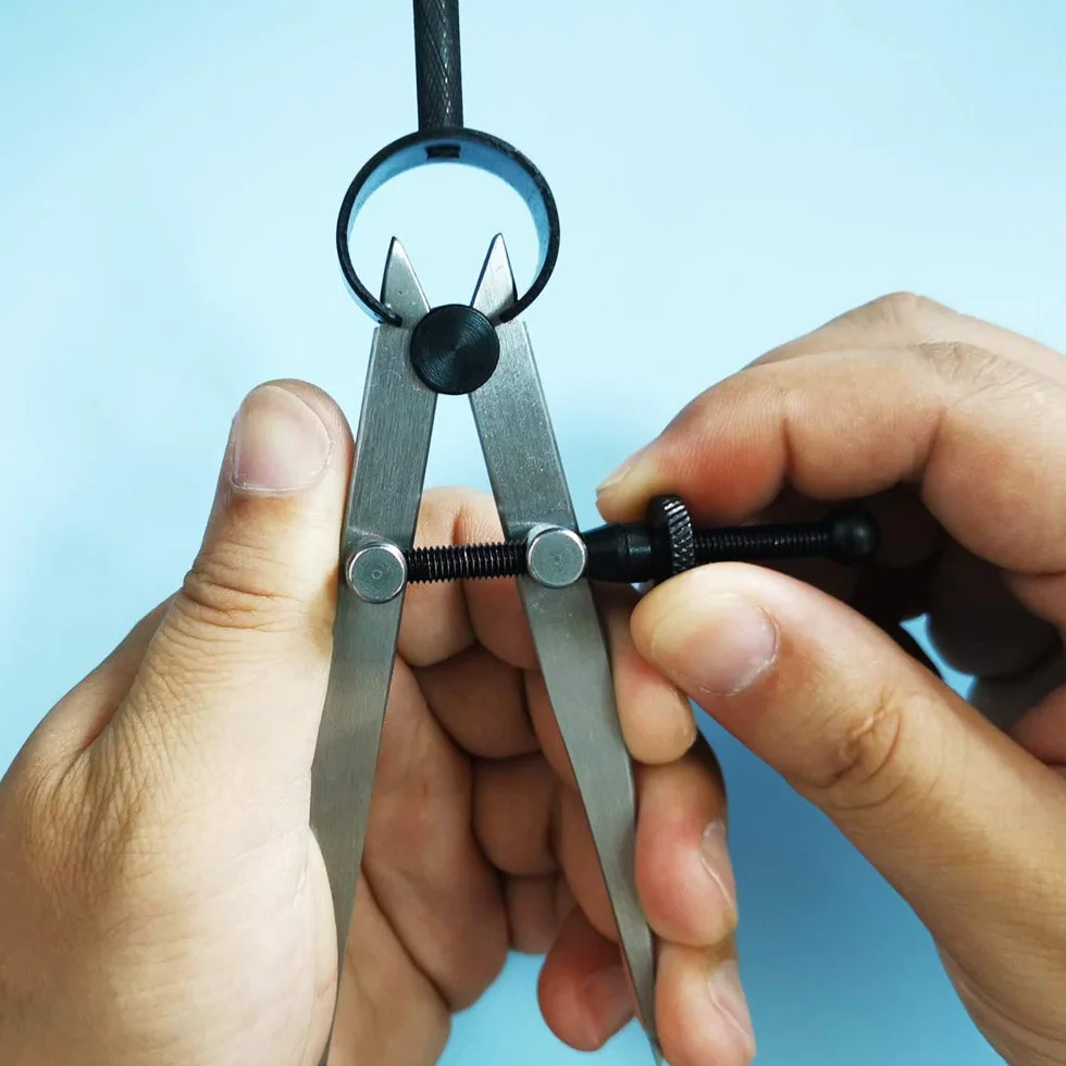 Boussole en cuir professionnelle 10,2 cm compas de précision ressort diviseur traceur à aile métal travail du bois métaux