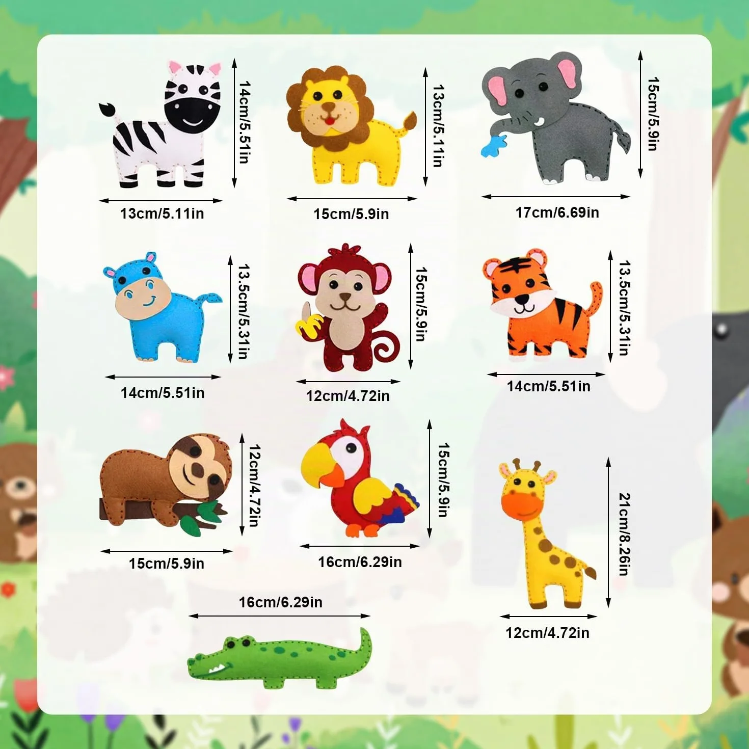 Kit de Couture Enfant Feutre Animal - Adapté aux Débutants