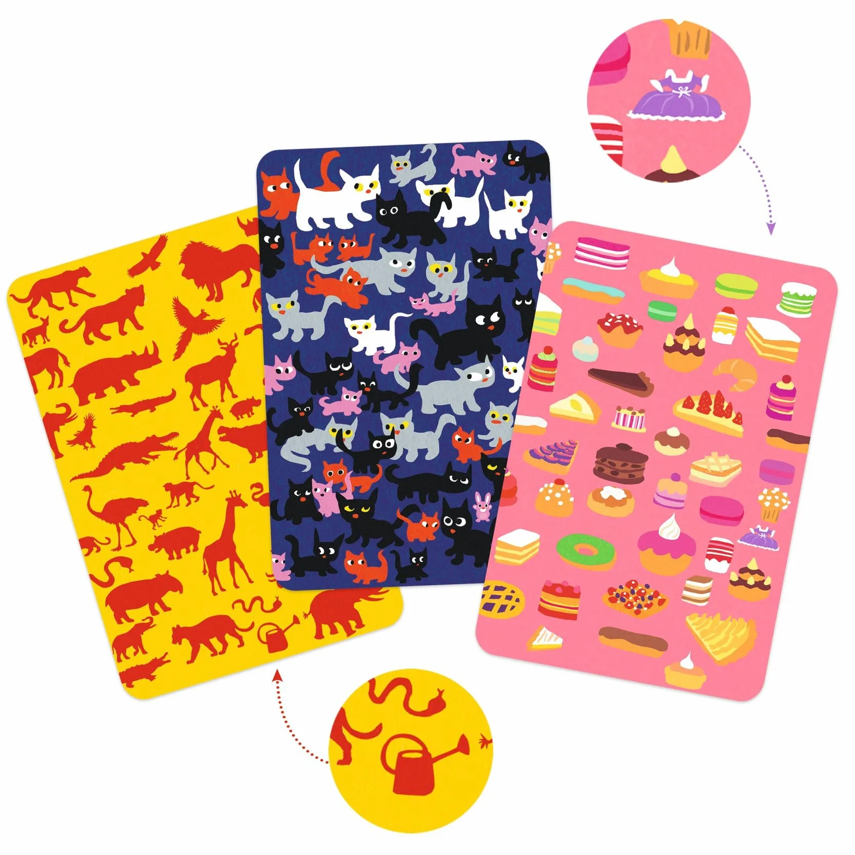 DJECO Mysterax Jeu de Cartes Enfants 4-12 Ans Cherche et Trouve Observation Rapidité 54 Cartes