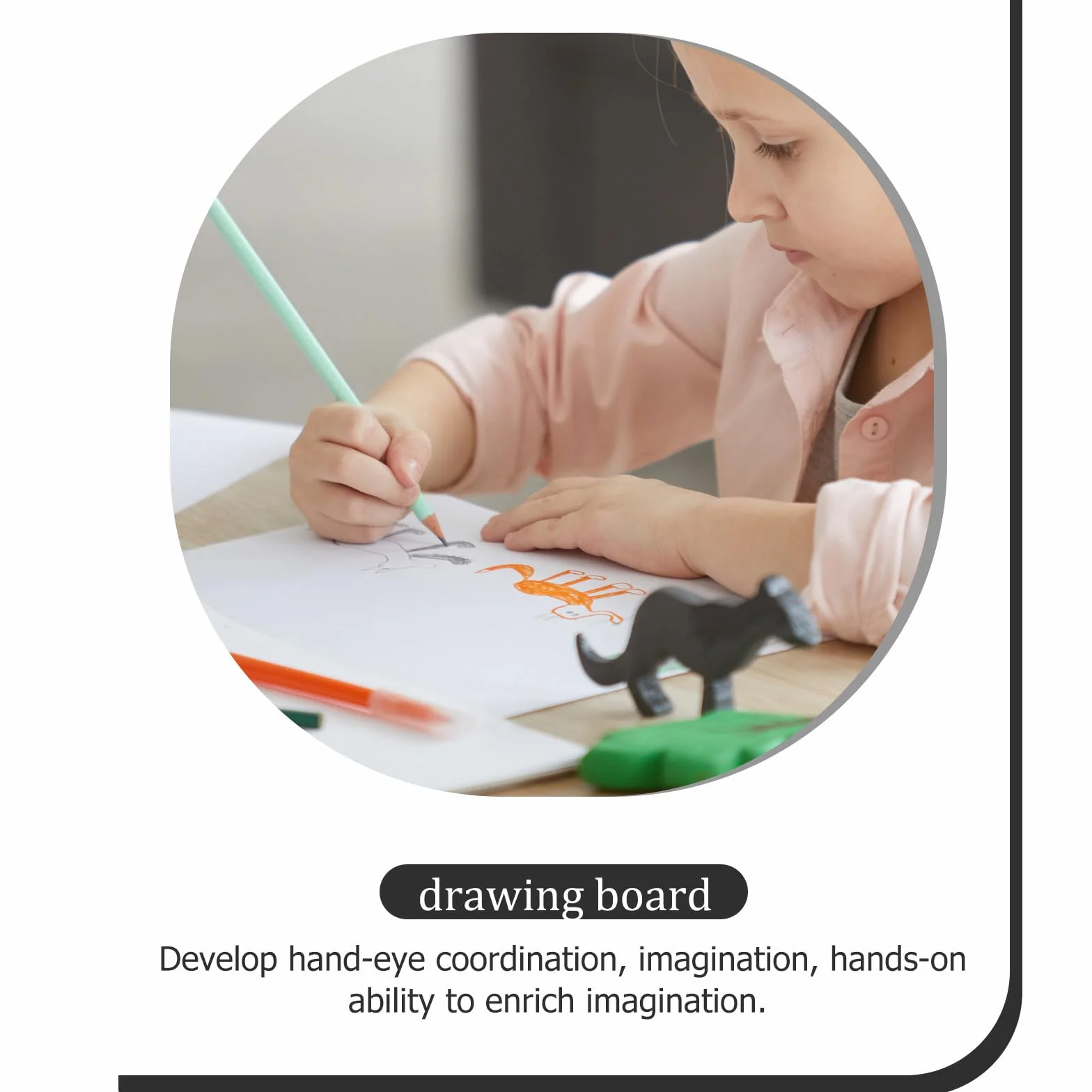 MAGICLULU Tableaux d'Écriture Antidérapants Transparents A4 Lot de 5 Plastique Fournitures Scolaires Bureau