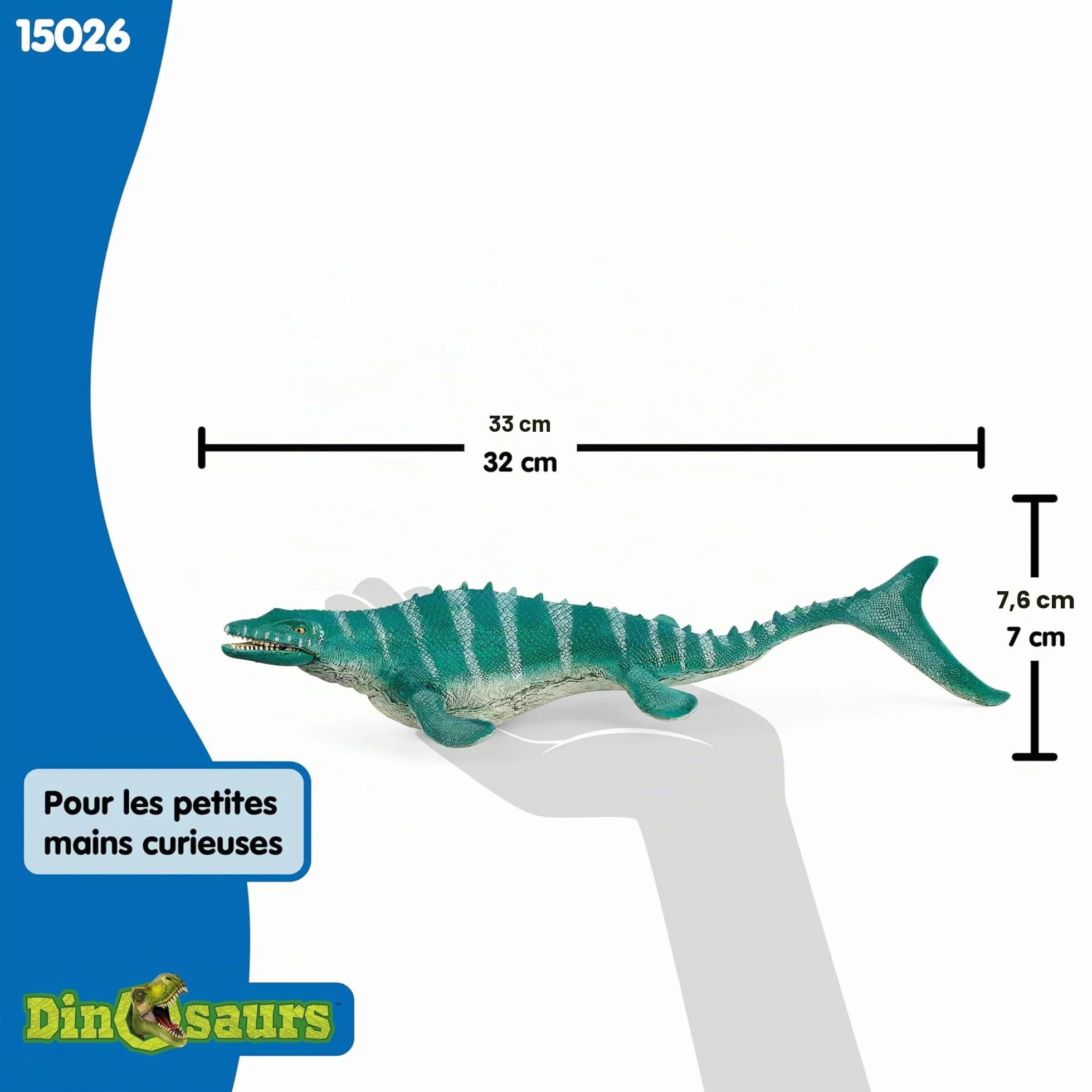 Schleich DINOSAURS Mosasaure 15026 Figurine Dinosaure Articulée 32 cm Cadeau Enfant 3 Ans