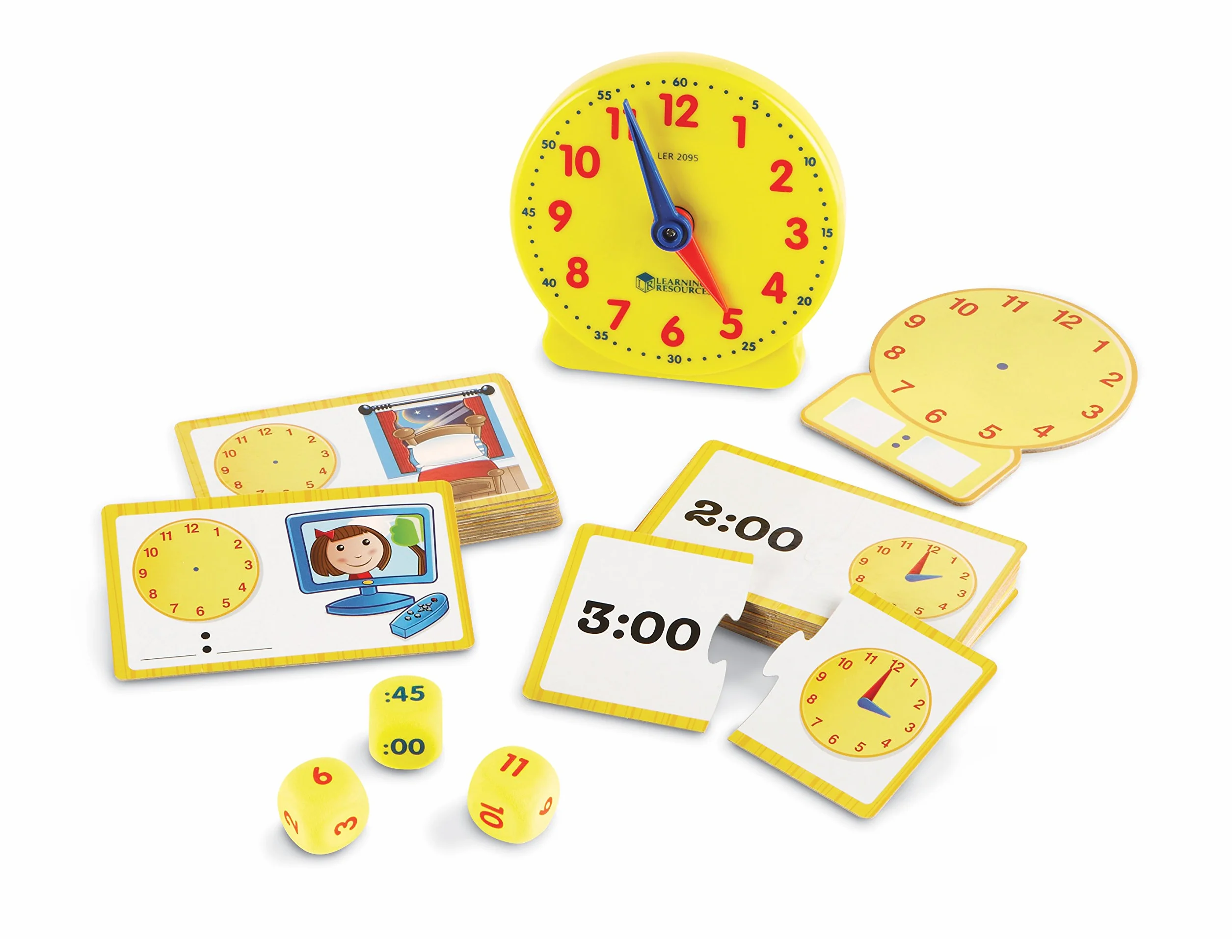 Learning Resources Horloge Éducative Enfant – Kit Lecture Heure Analogique Numérique – Jeu Montessori 5 Ans+