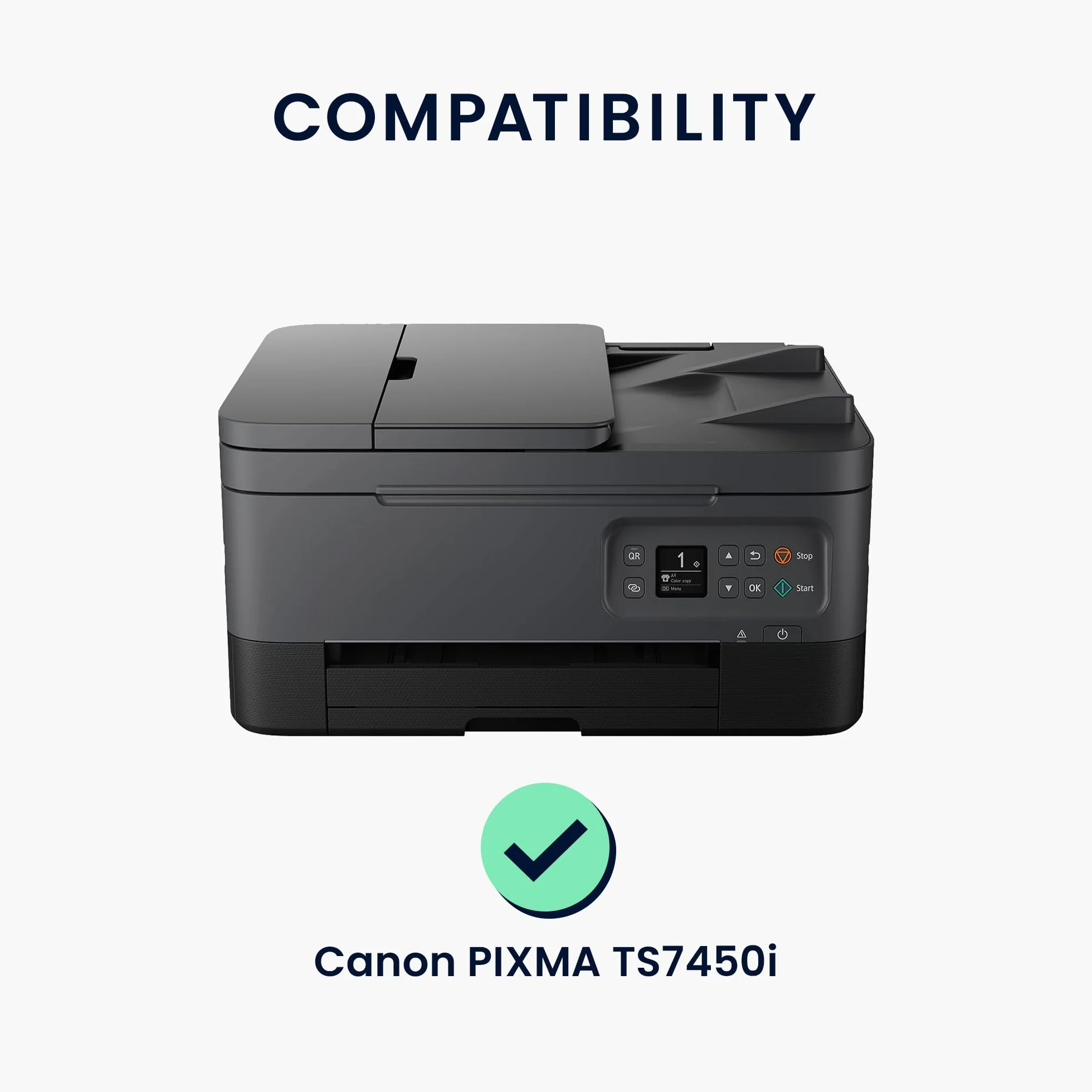 kwmobile Housse compatible Canon PIXMA TS7450i protection imprimante gris foncé