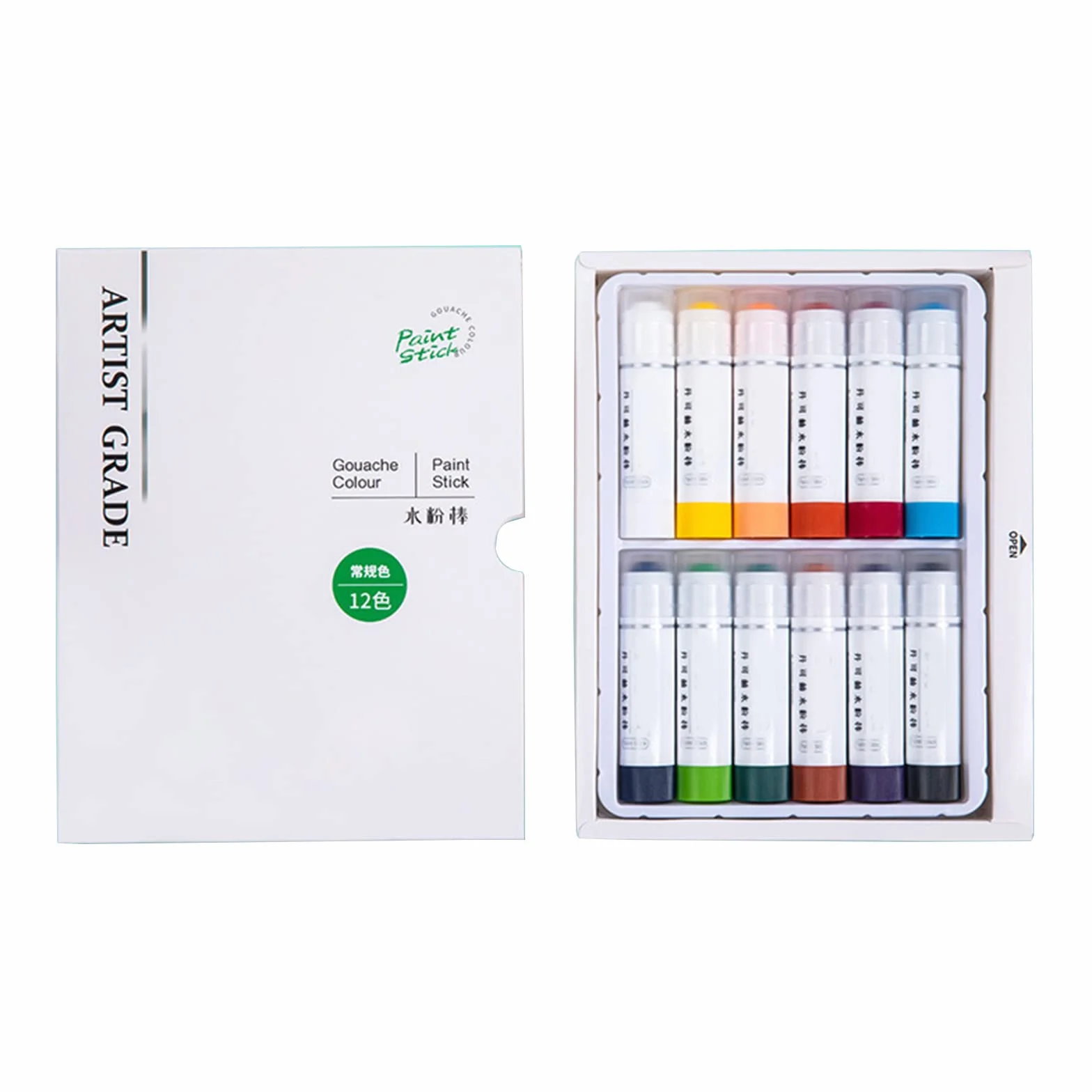 Bâtons de peinture gouache lavables pour enfants, étudiants, artistes – professionnels