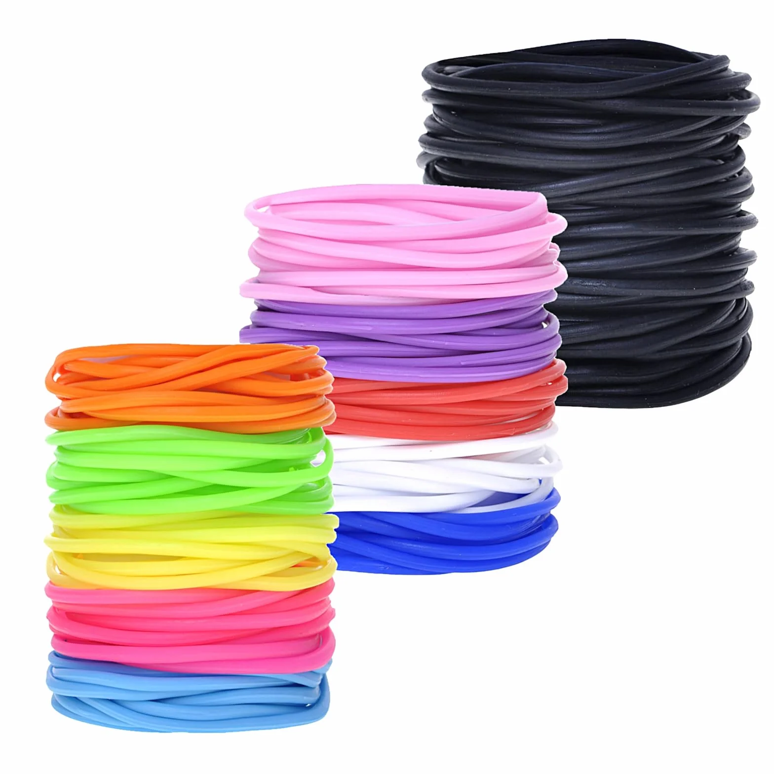 100 pcs Jelly Bracelets 20,3 cm Coque en silicone Bracelets assortis en caoutchouc