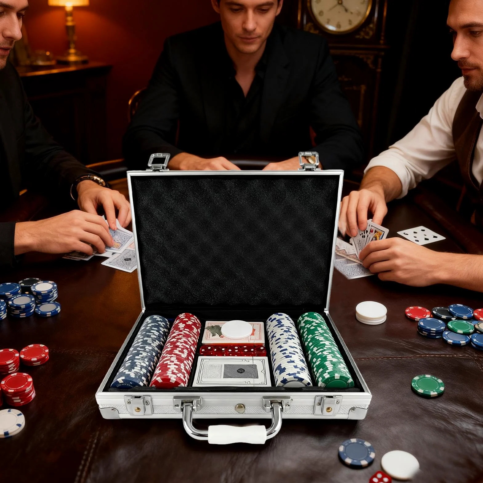 Kit Poker sans Faciale Soirées Joueurs Passionnés x | Jetons De De Société Pour Amateurs Collectionneurs Organisateurs Maison Soirée Familiale Femmes Hommes Adultes Réunions