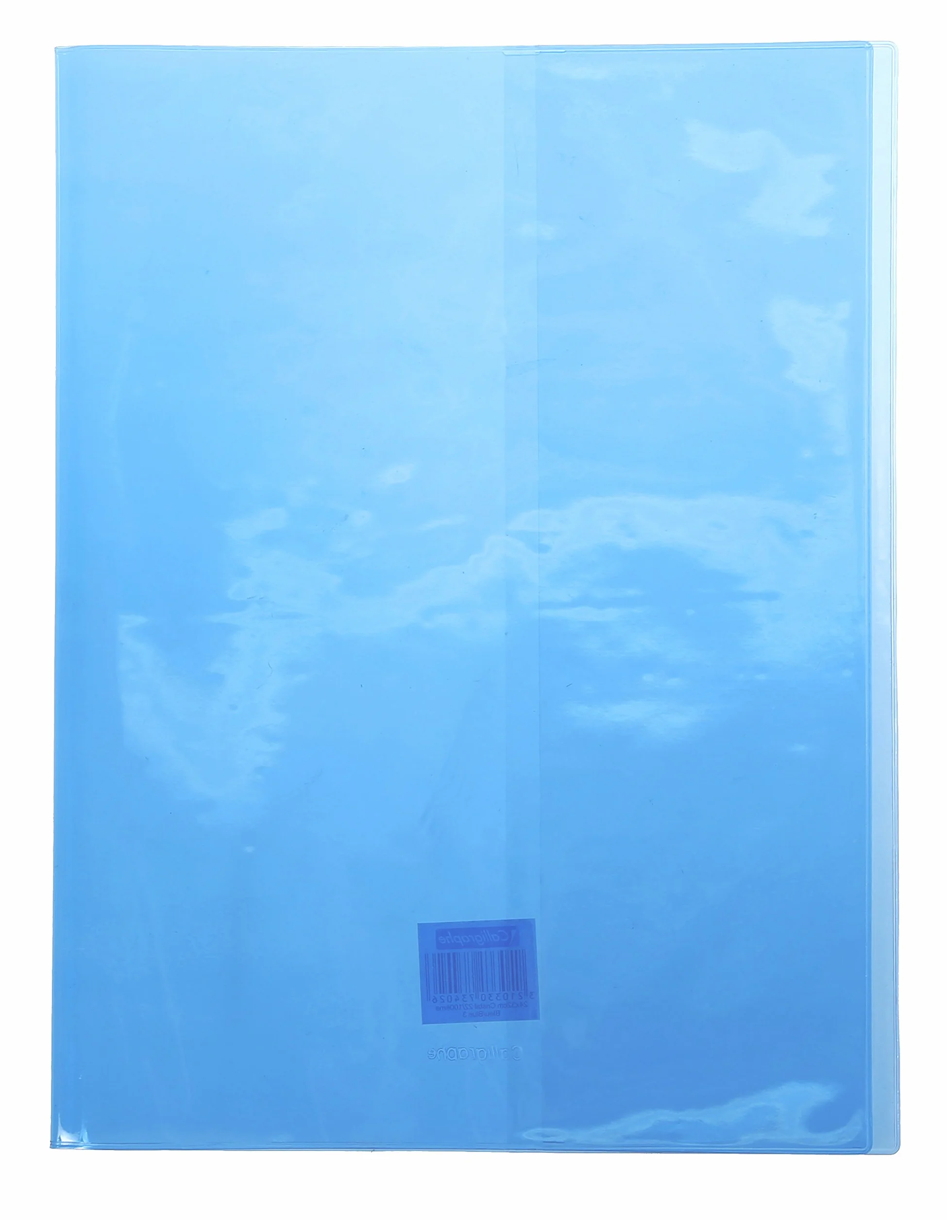 Calligraphe 73402AMZC Protège-Cahier Cristalux Bleu 24x32 cm PVC Transparent Lisse