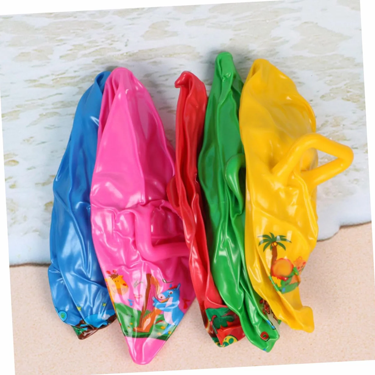 Balles Gonflables en PVC Résistants à l'Explosion, Design Cartoon Couleur Aléatoire, Jouets pour Garçon et Filles
