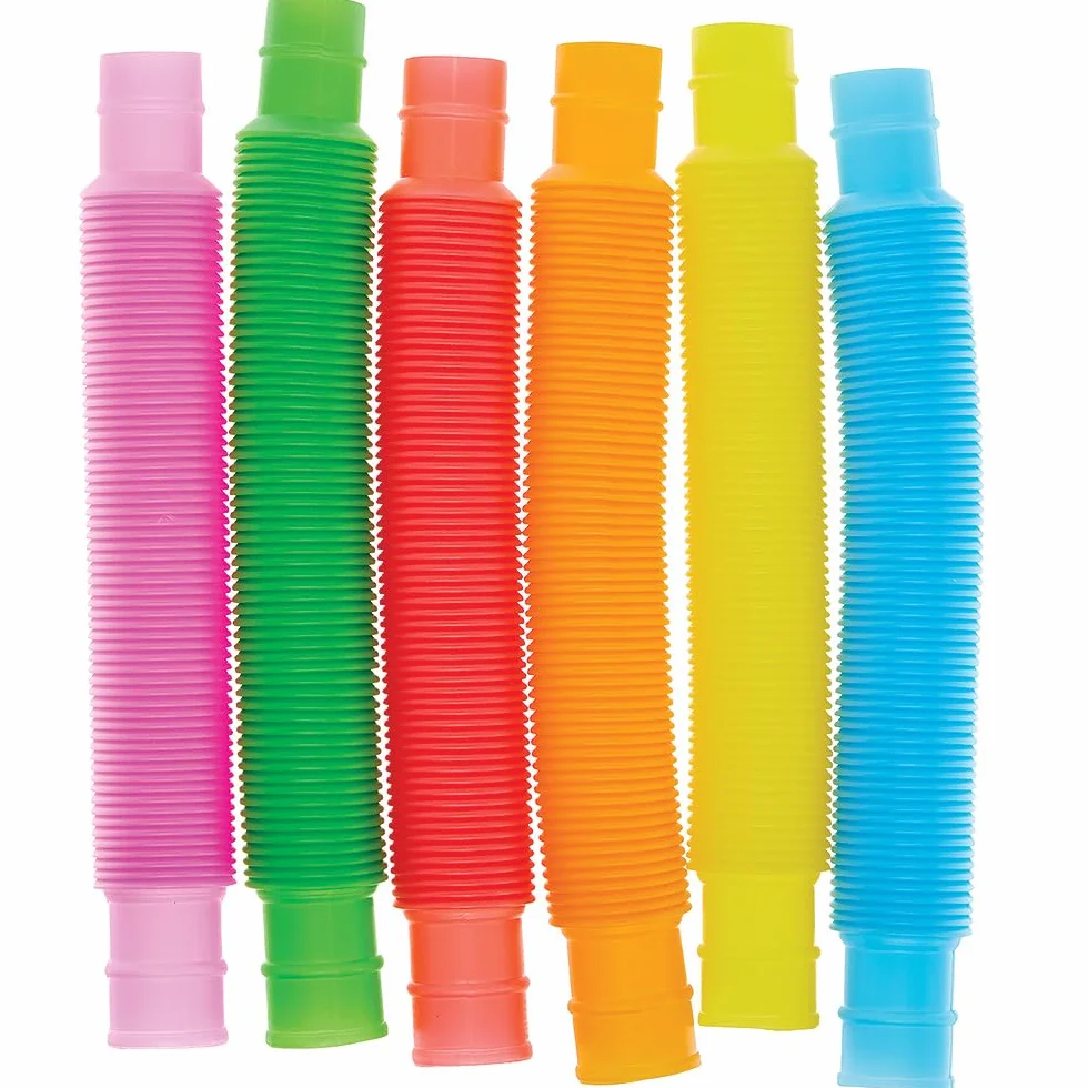 Baker Ross FN225 Pop Tube Fidget Toys paquet de 12 jouets pour enfants