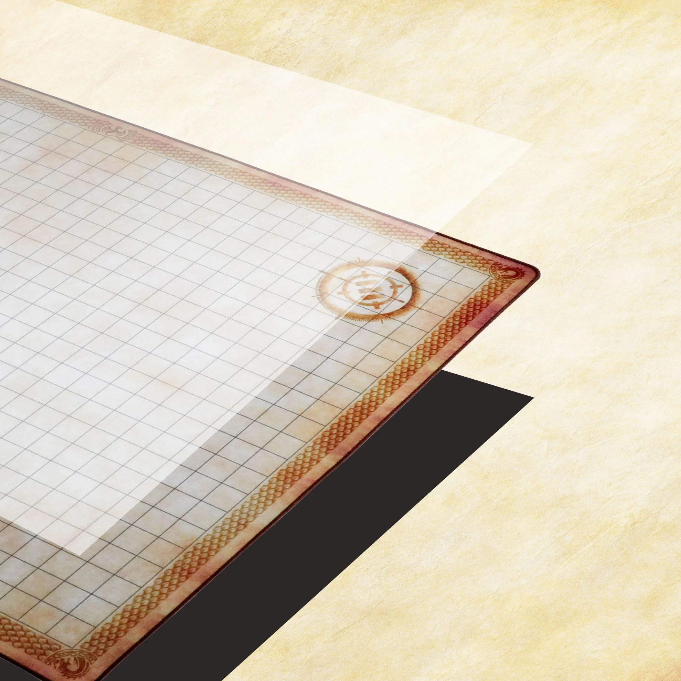 ENHANCE Tapis RPG Deluxe 61x91cm Caoutchouc Poignée Antidérapant Effaçable DND
