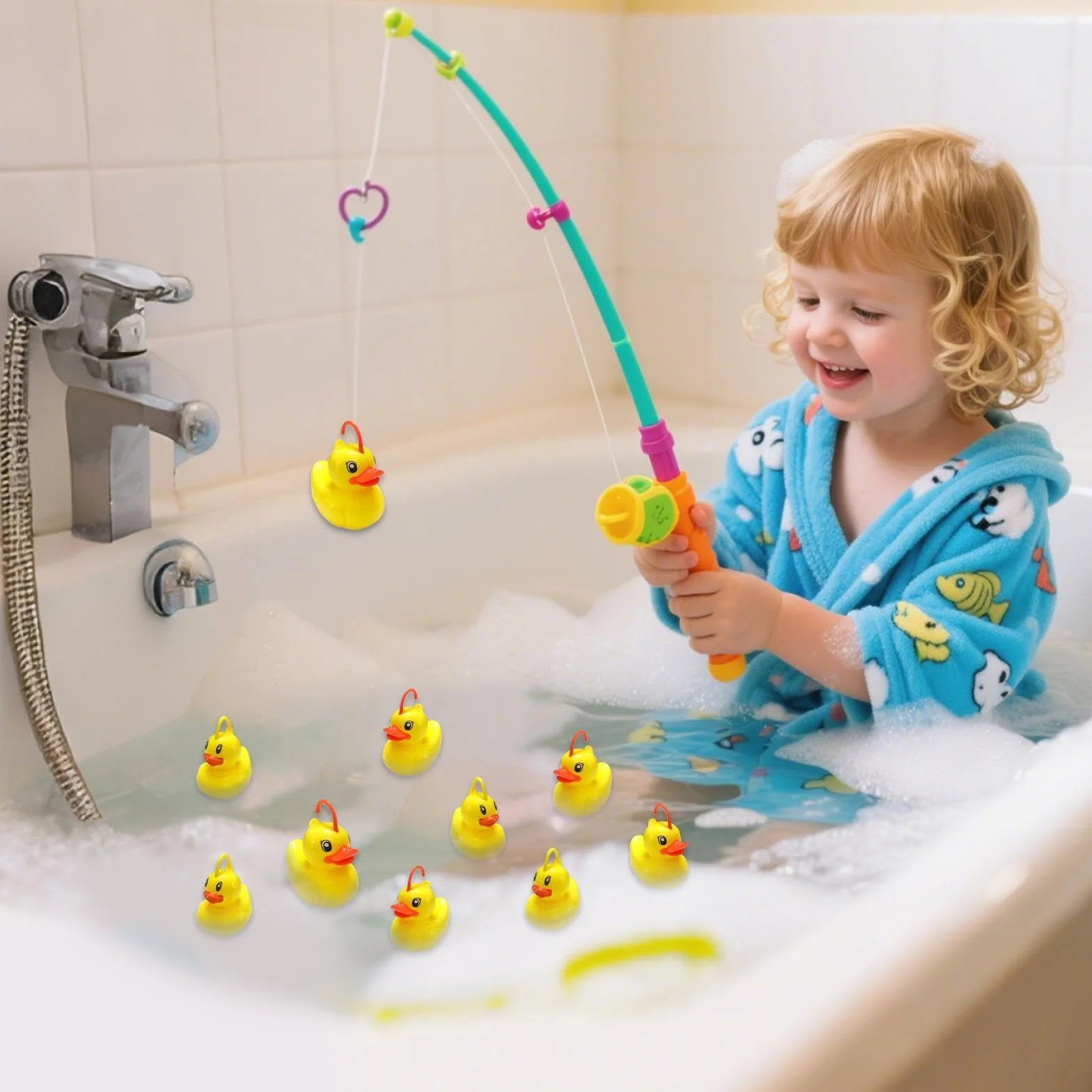 Jouet de pêche ABS Canard pour bain plage extérieur