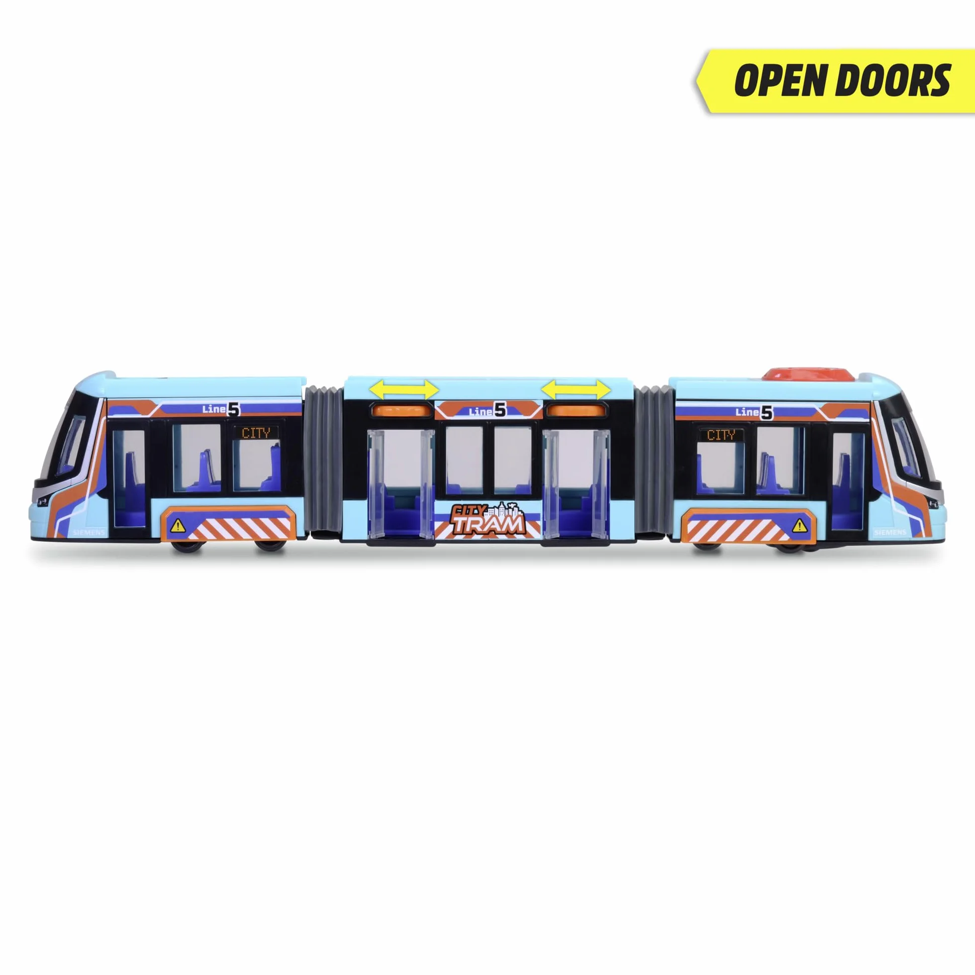 Dickie Tram Siemens Avenio Véhicule Roue Libre 42cm Jouet Enfant Portes Ouvrantes