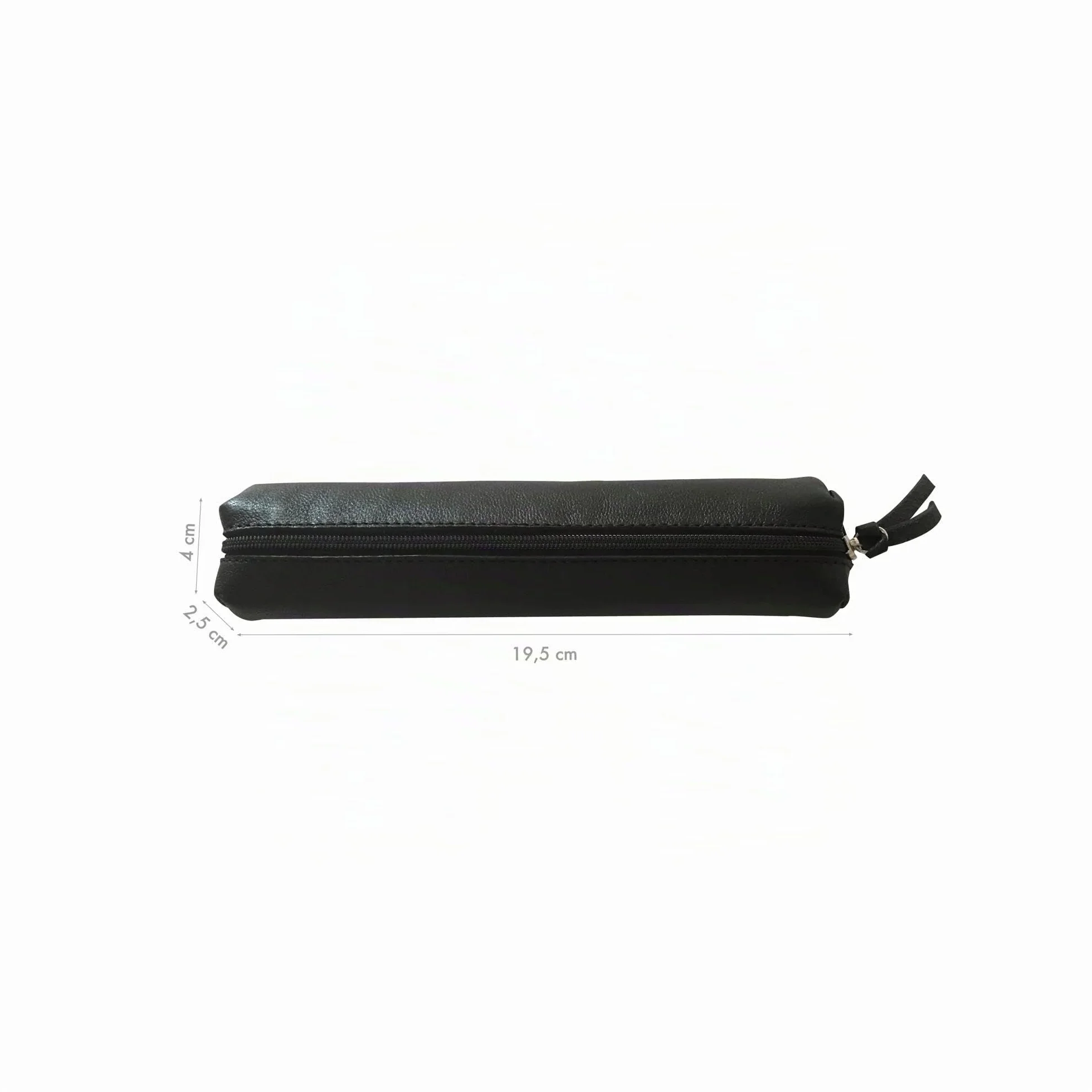 Clairefontaine Petite Troussse Slim en Véritable Cuir d'Agneau Noir