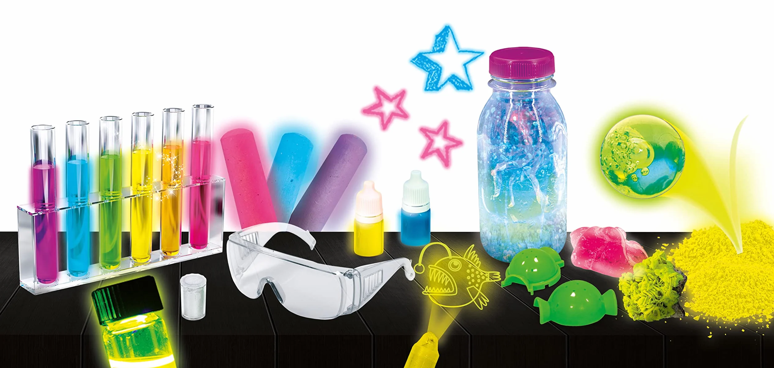 Lisciani I'M A GENIUS SCIENCE Jeu Scientifique Phosphorescent pour Enfants 8+ Ans Expériences Luminescentes Kit Complet