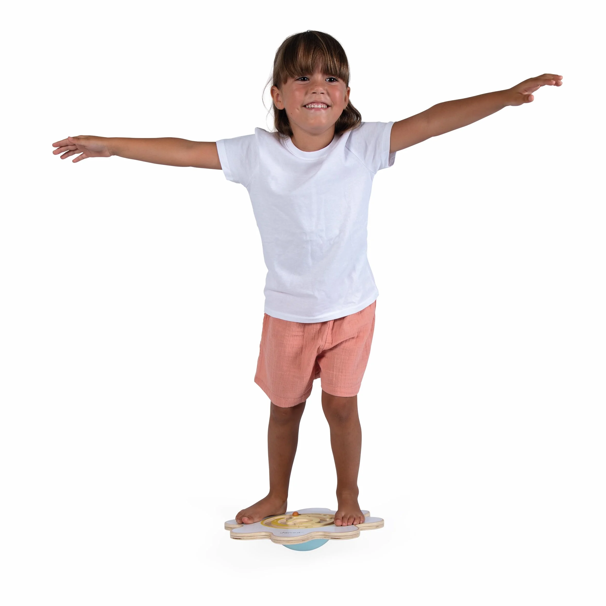 Janod Planche d'Équilibre Fleur Sweet Cocoon Jouet en Bois FSC Développe Équilibre et Concentration Enfant dès 5 Ans
