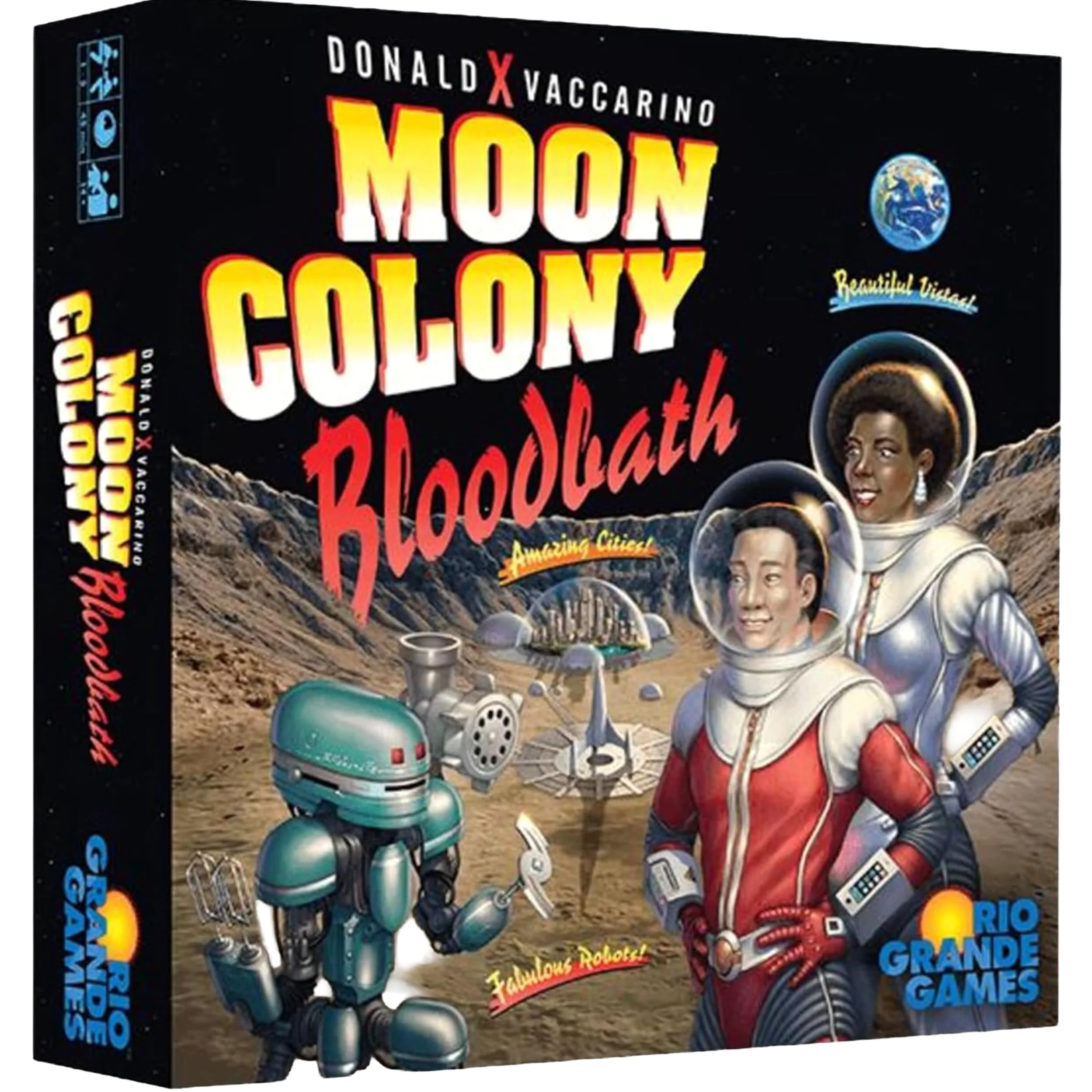 Rio Grande Games Moon Colony Bloodbath Jeu de cartes de stratégie, 1 à 5 joueurs, jeu de société de construction de moteur, à partir de 14 ans