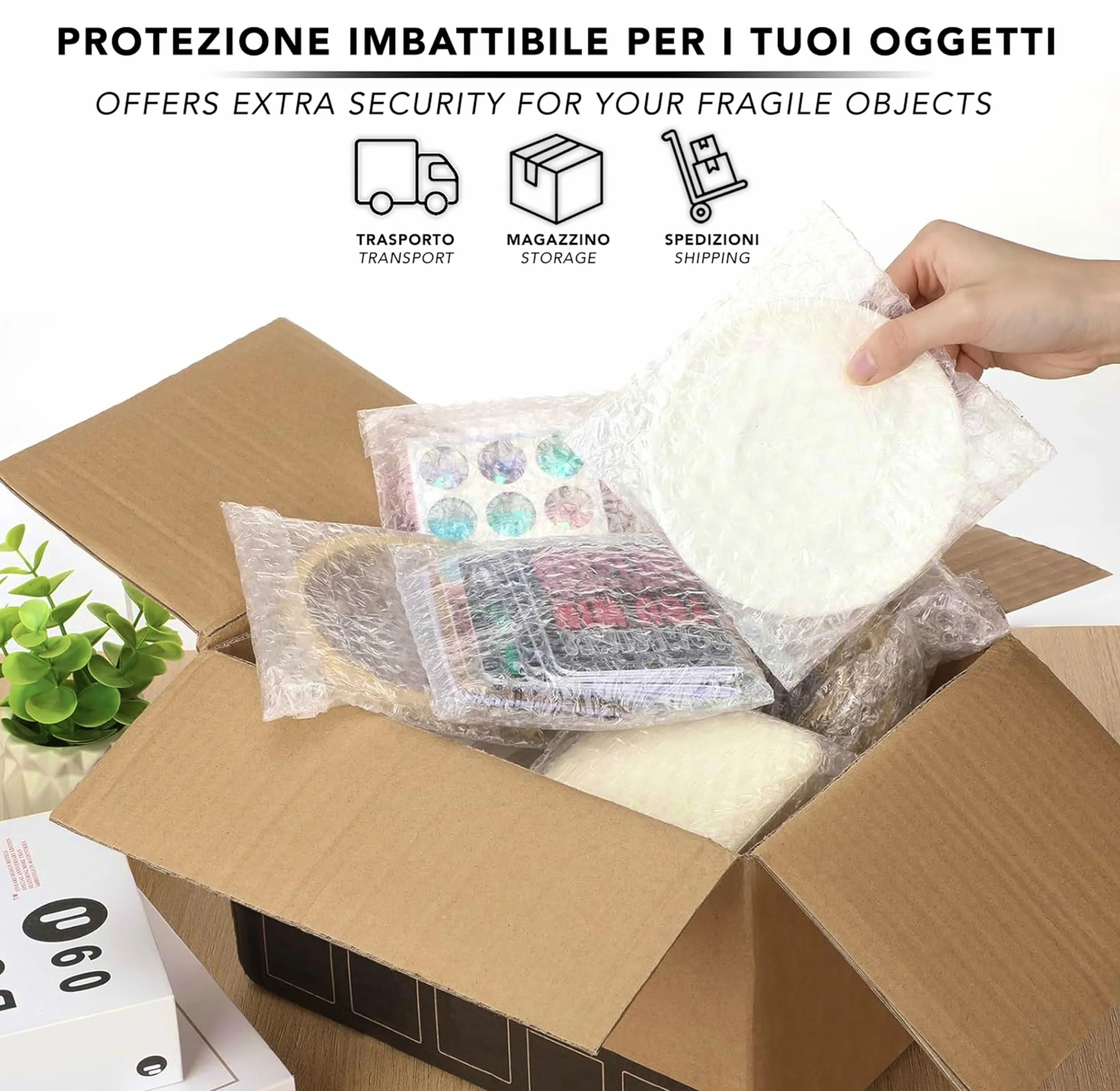 IPEA Rouleau Papier Film à Bulles 20 Mètres x 30 cm Protection Emballage Expédition