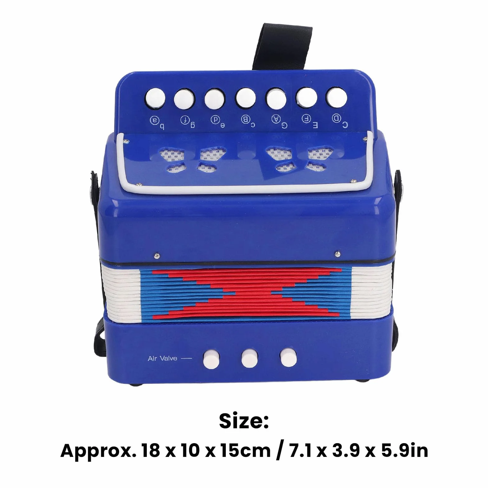 Accordéon à Boutons éducatif pour Enfants 7 Touches Développement Musical 3 Ans
